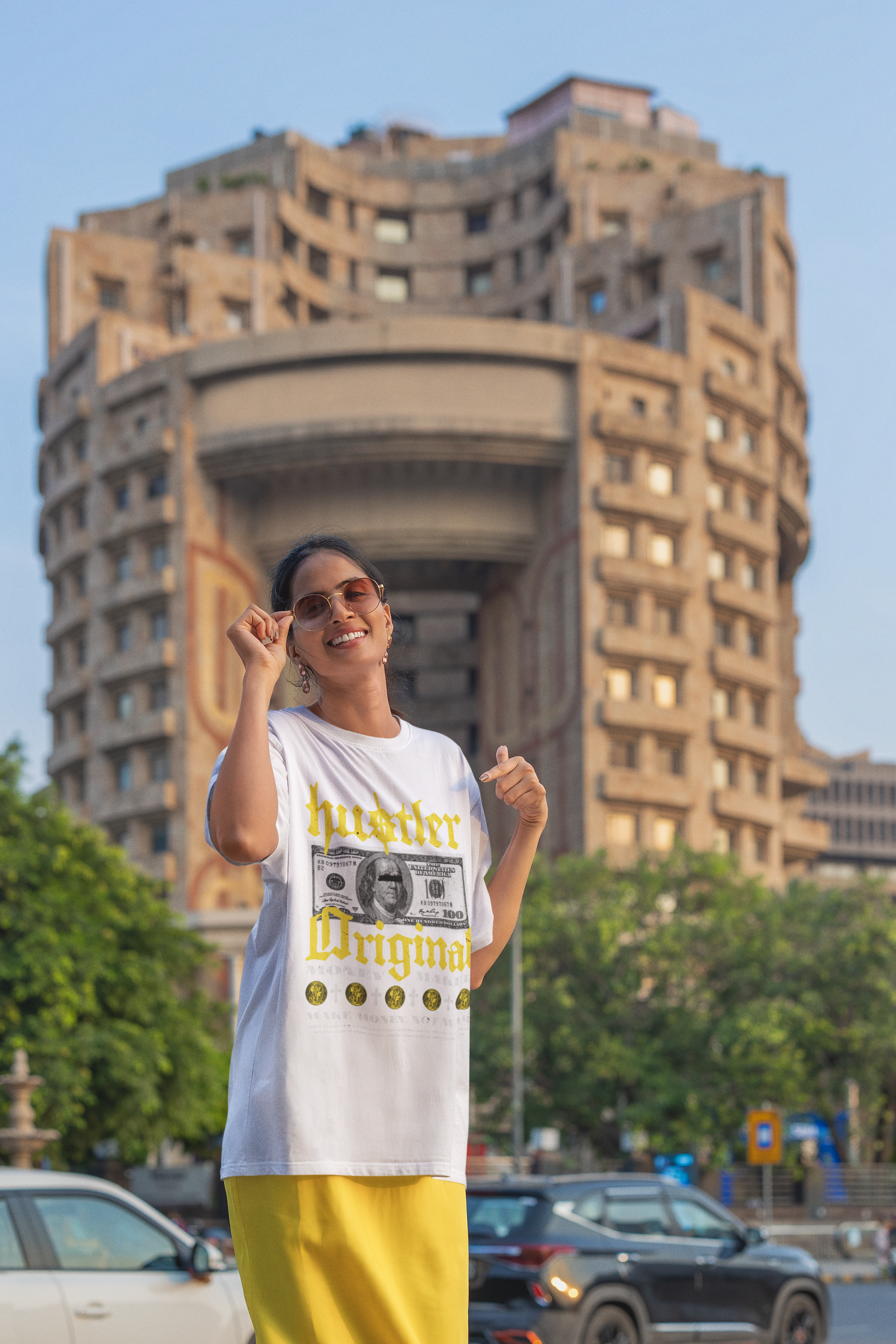 Hustler Original Dollar Oversized Graphic Heavyweight Tee