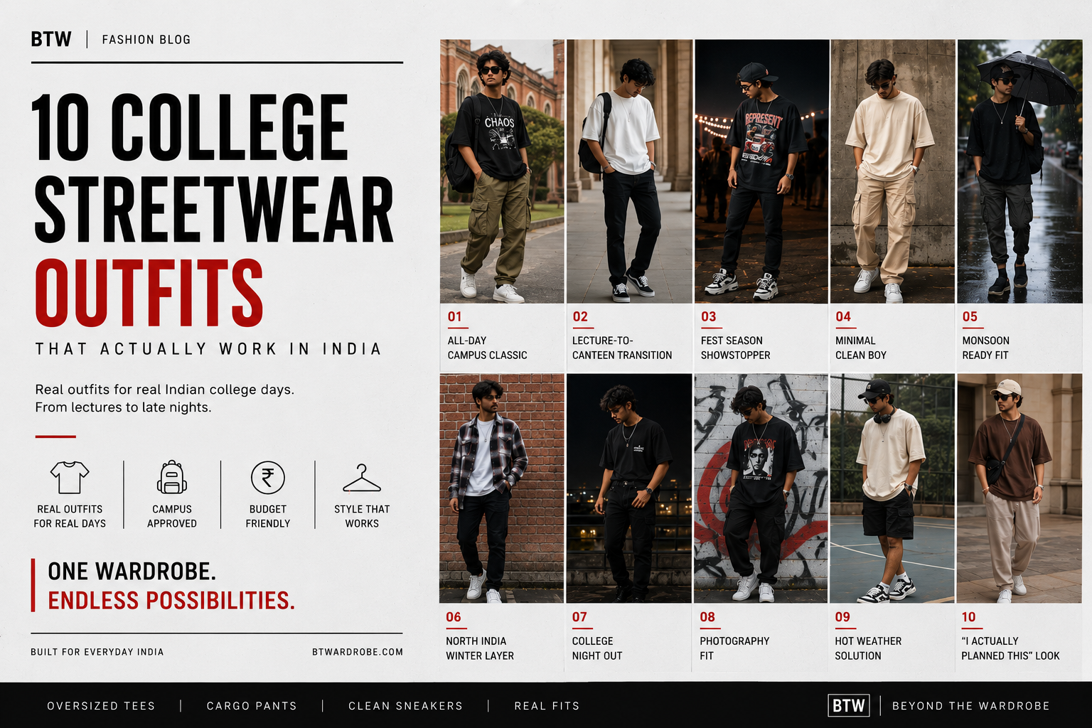 10 Iconic Streetwear Outfits for College Boys in India