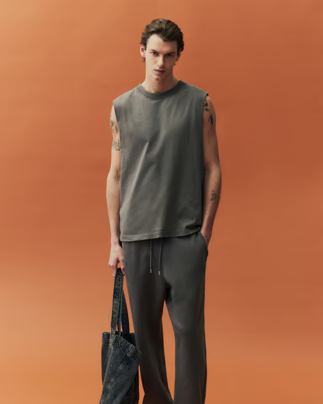 Regular Fit Washed vest tank top