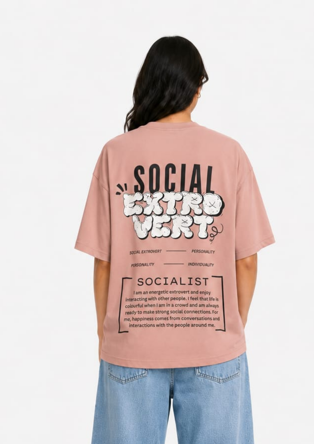 Socializer Statement Oversized tee