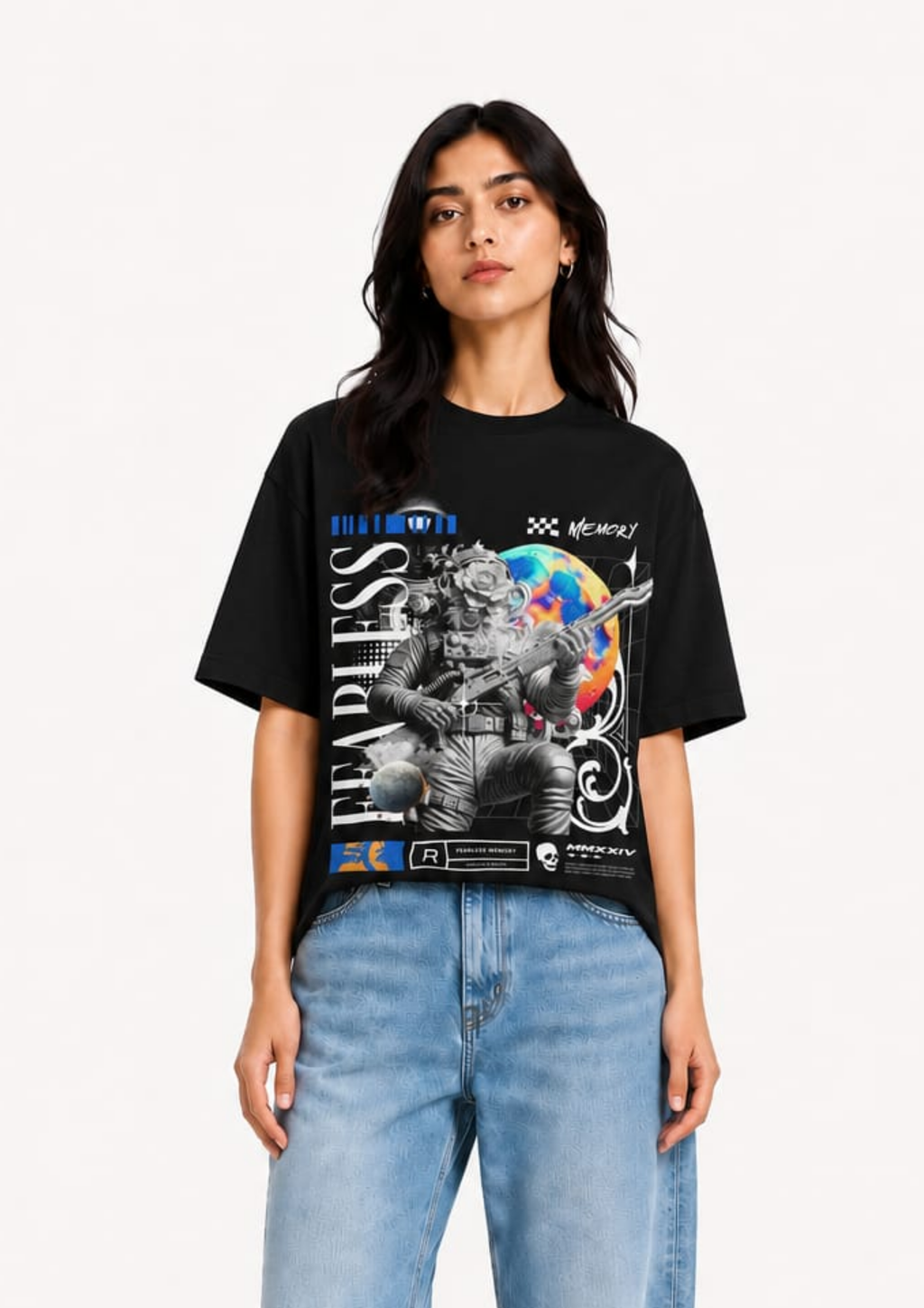 Fearless Memory Astronaut Oversized tee