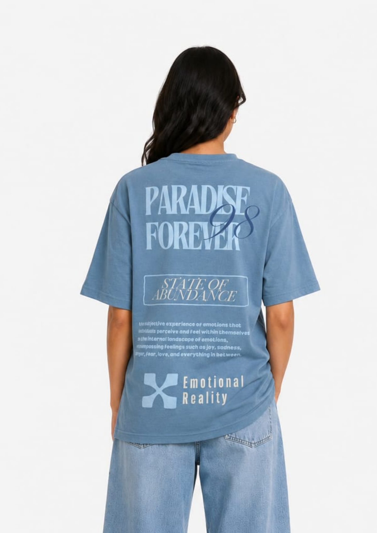 Palm Script Paradise Oversized tee