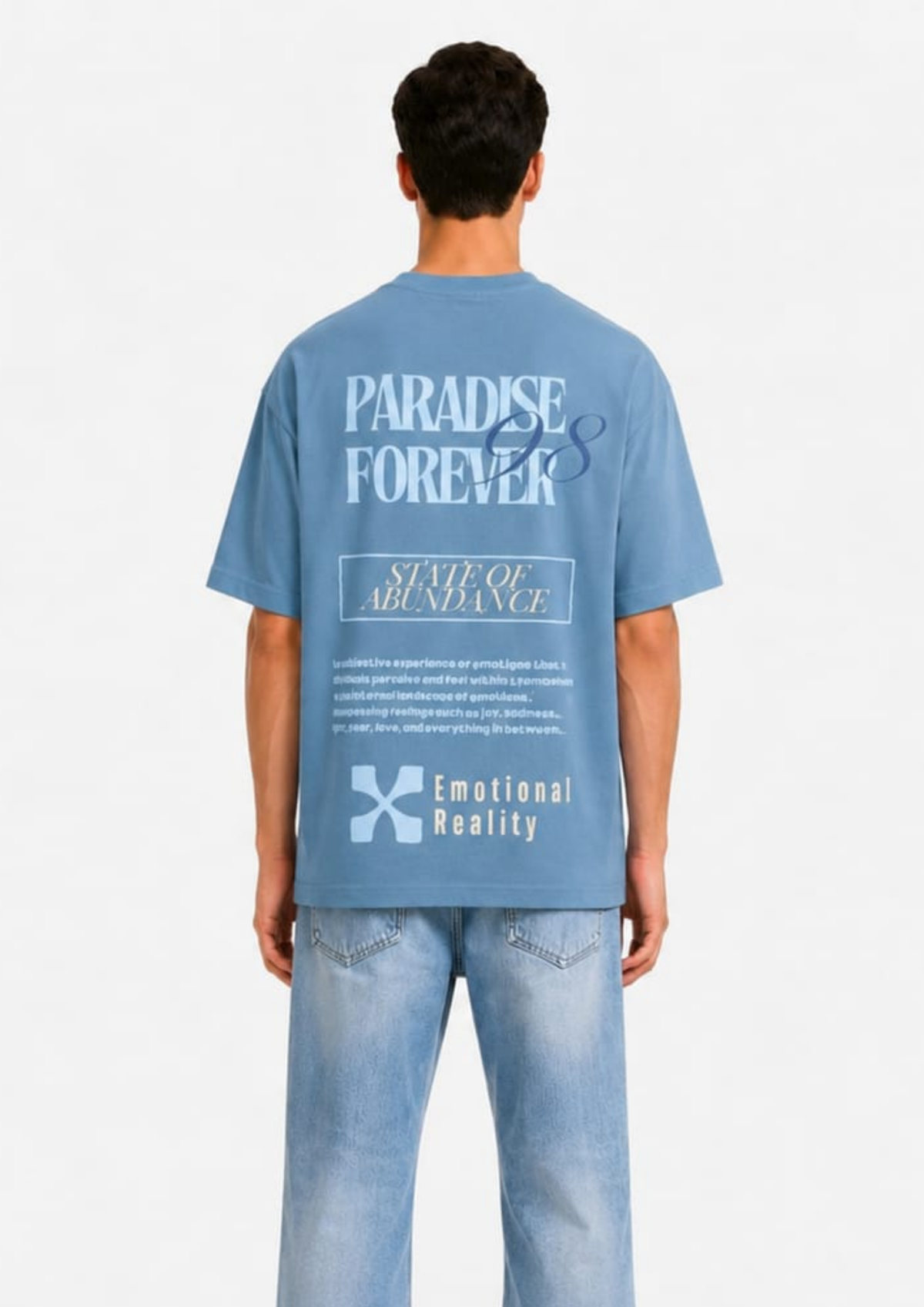 Palm Script Paradise Oversized tee