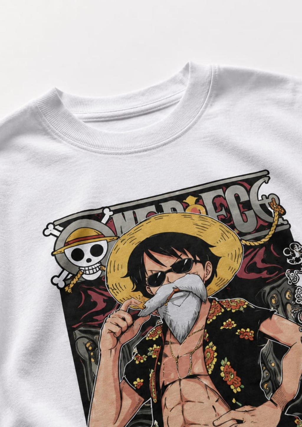 One Piece: Grandpa Luffy Street Drip Oversized tee