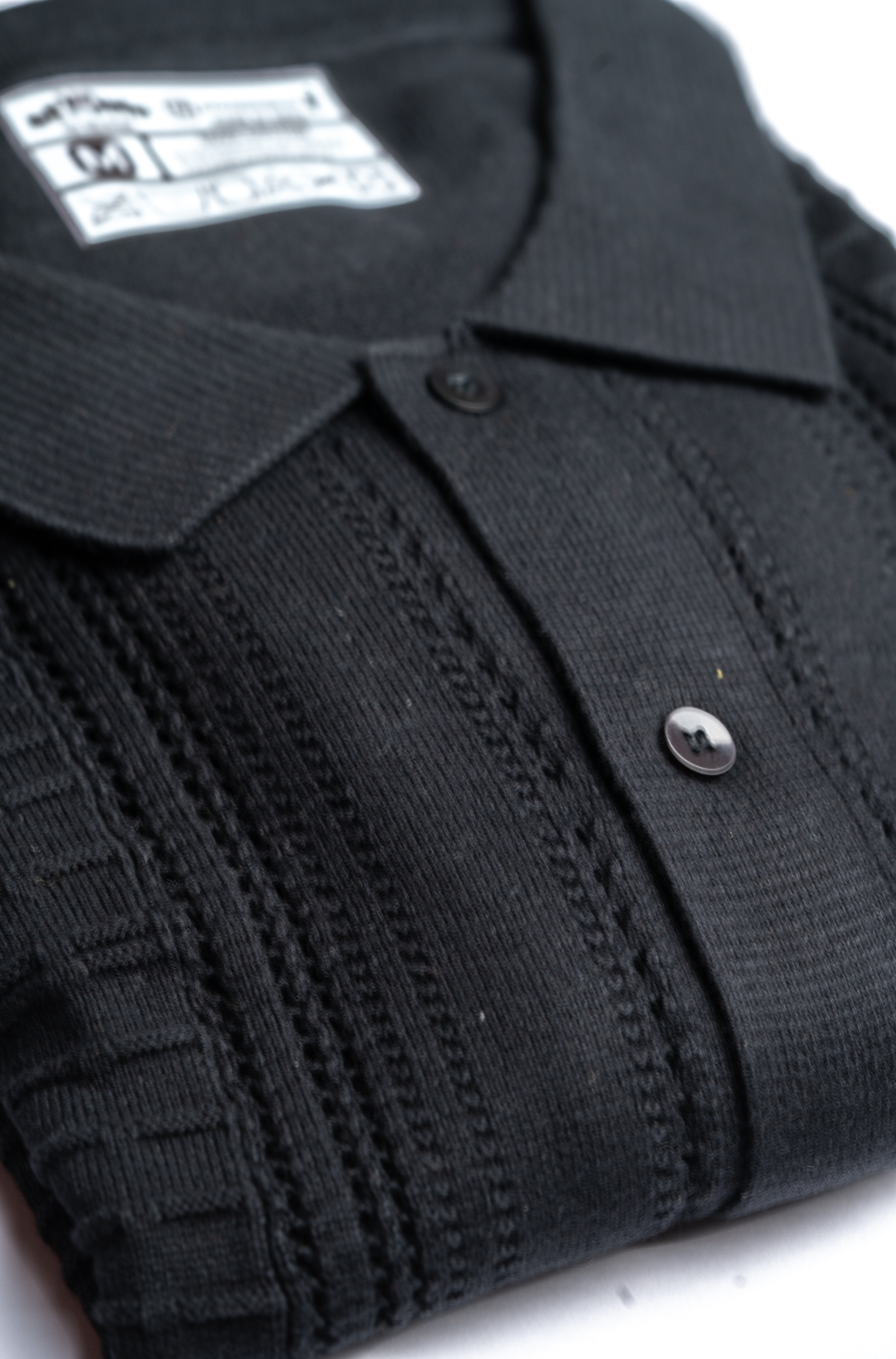 Midnight Textured Knit Polo