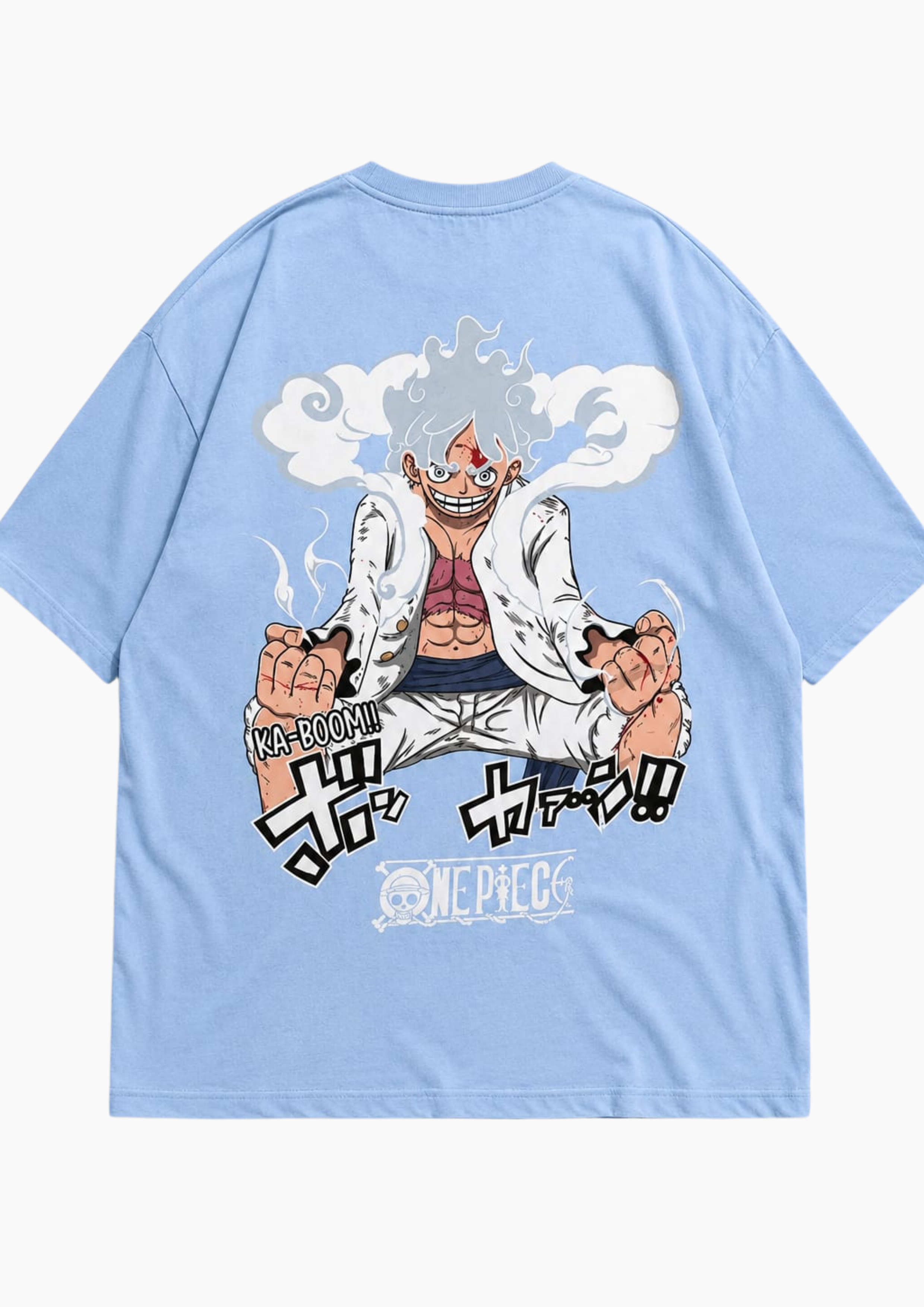 One Piece: Gear 5 Ka-Boom Luffy T-shirt (Sky Blue Edition)