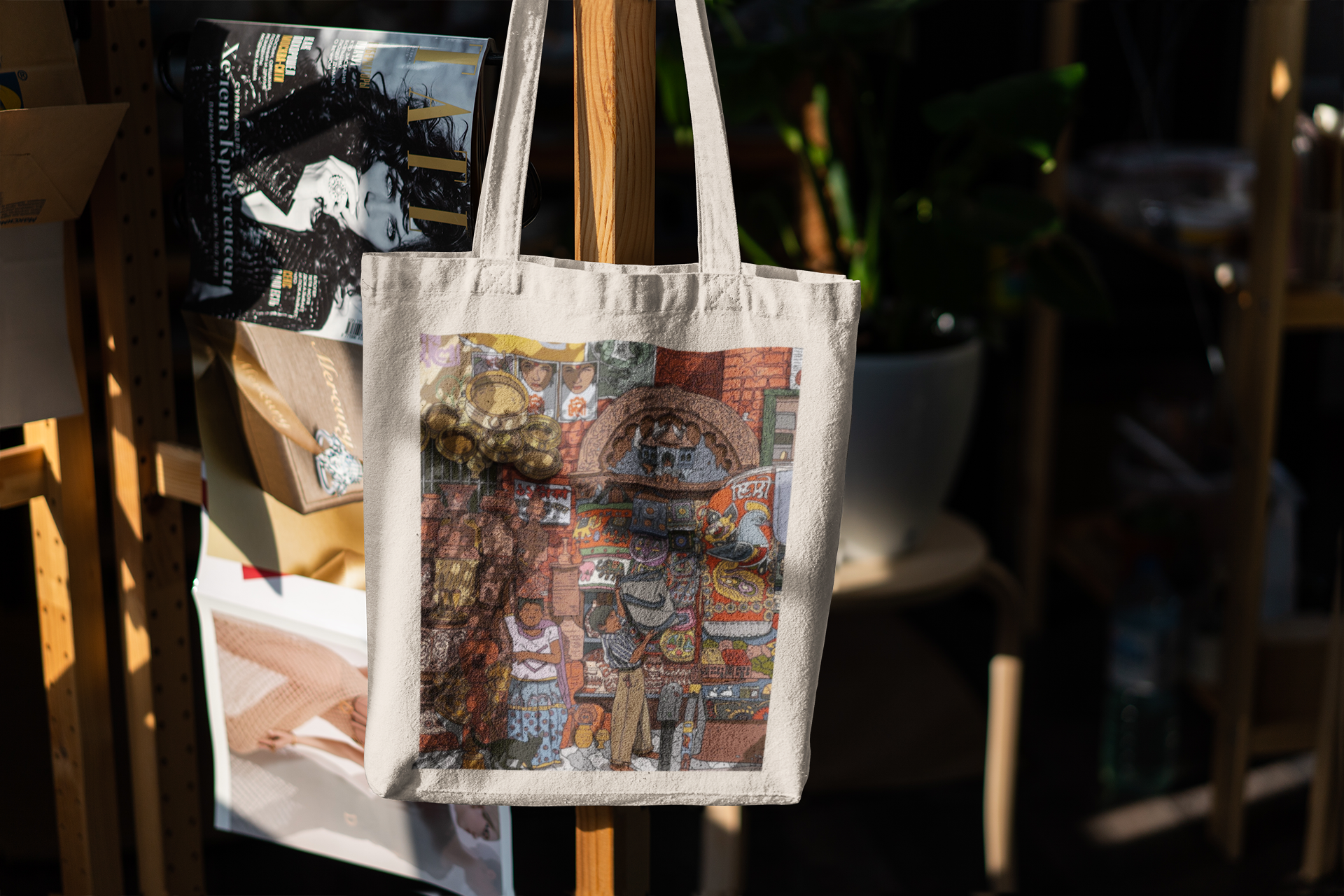 Desi Bazaar Tote Bag