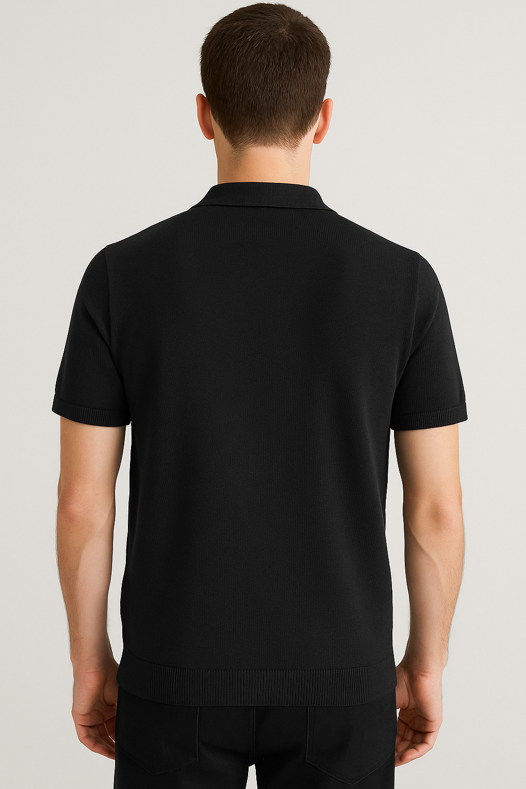 Midnight Textured Knit Polo