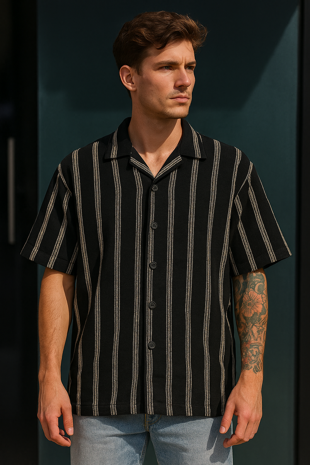 Midnight Stripe Relaxed Fit Shirt
