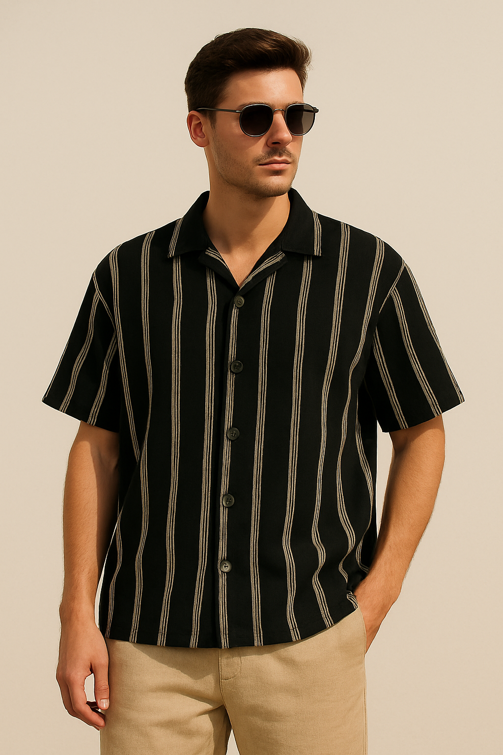 Midnight Stripe Relaxed Fit Shirt
