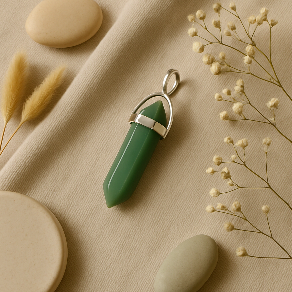 Verdant Edge Unisex Pendant – The Stone of Opportunity
