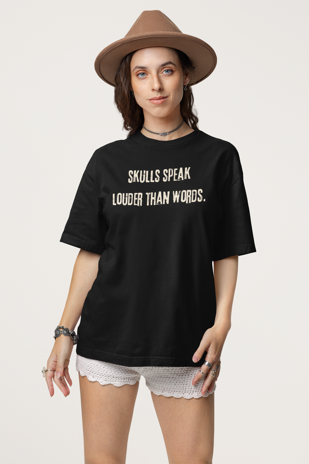 Skulls Speak Oversized Unisex Tee