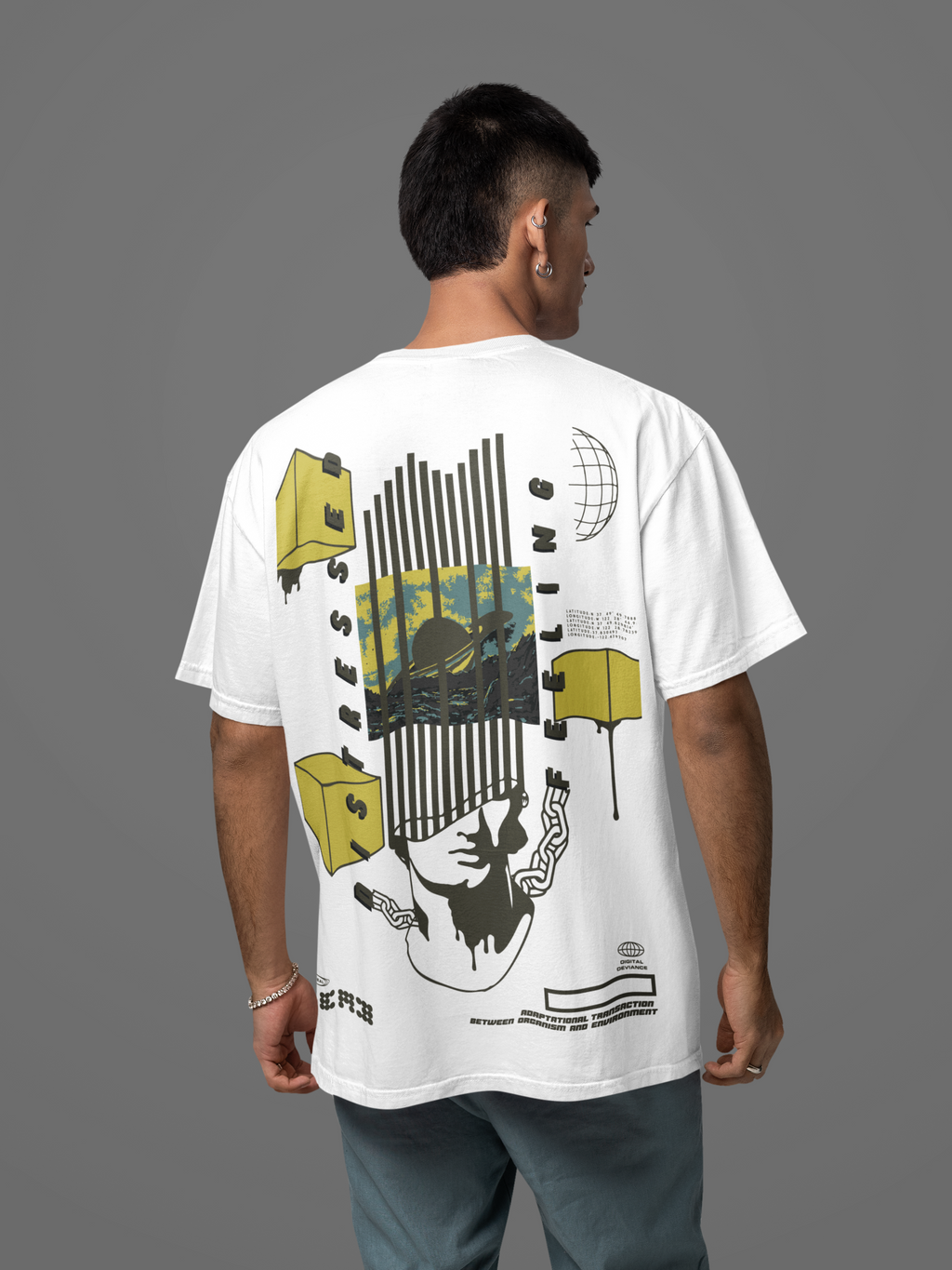 Trapped in Thought, Oversized Unisex Heavyweight Tee