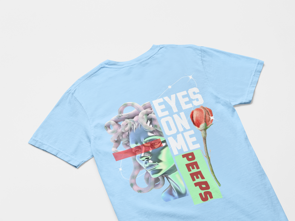 EYES ON ME PEEPS, Oversized Unisex Heavyweight Tee