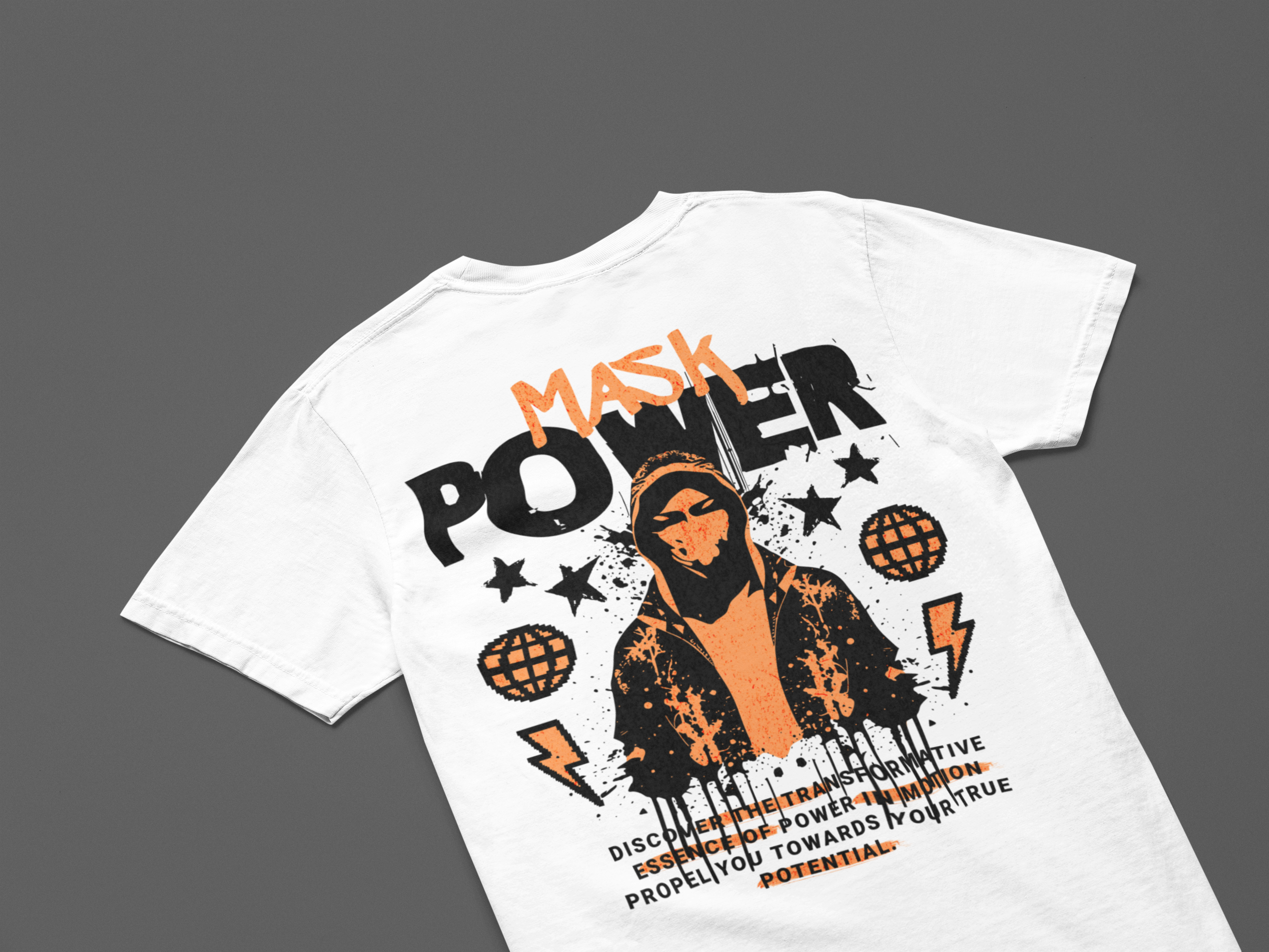 Mask Power, Oversized Unisex Heavyweight Tee