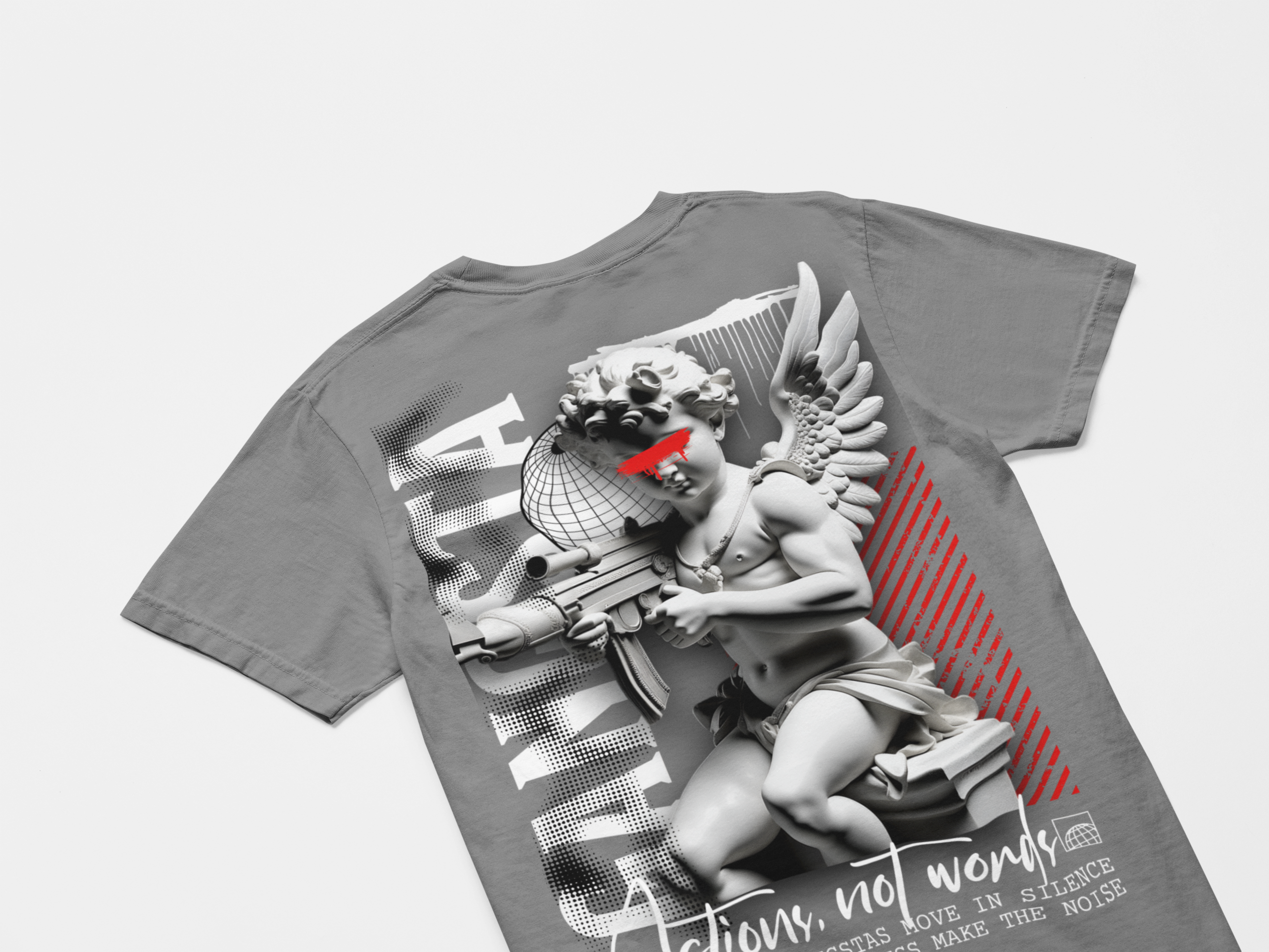 GANGSTA, Graphic Unisex Oversized Heavyweight Tee