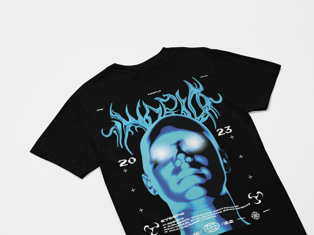 Techcore Mindset, Graphic Oversized Unisex Heavyweight Tee