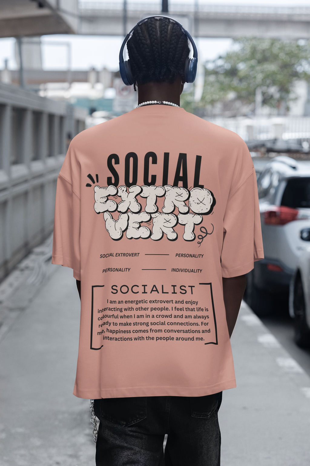 Socializer Statement, Oversized Unisex Tee