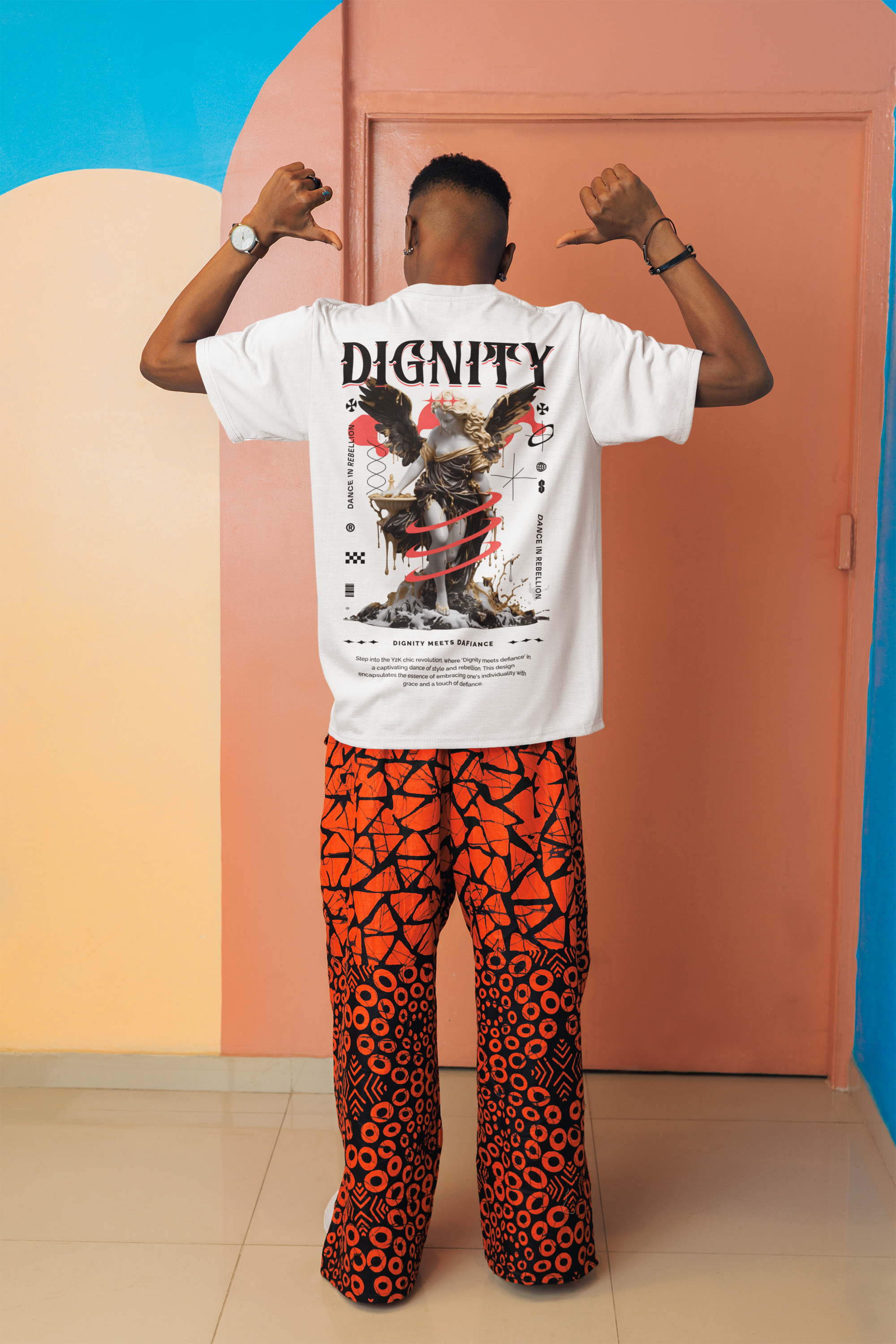DIGNITY meets DAFIANCE, Graphic Oversized Unisex Heavyweight Tee