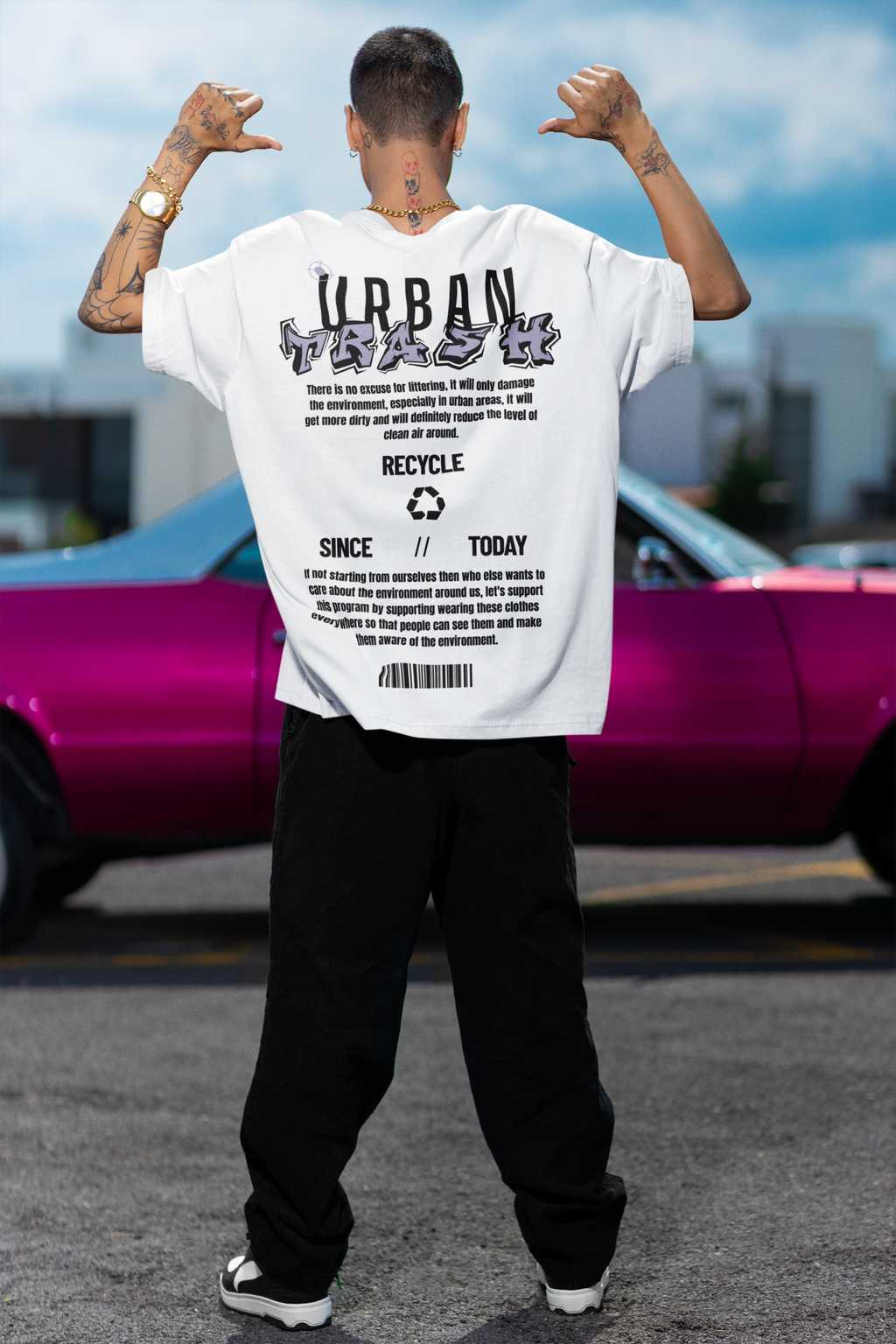 Urban Trash Oversized Unisex Statement Tee