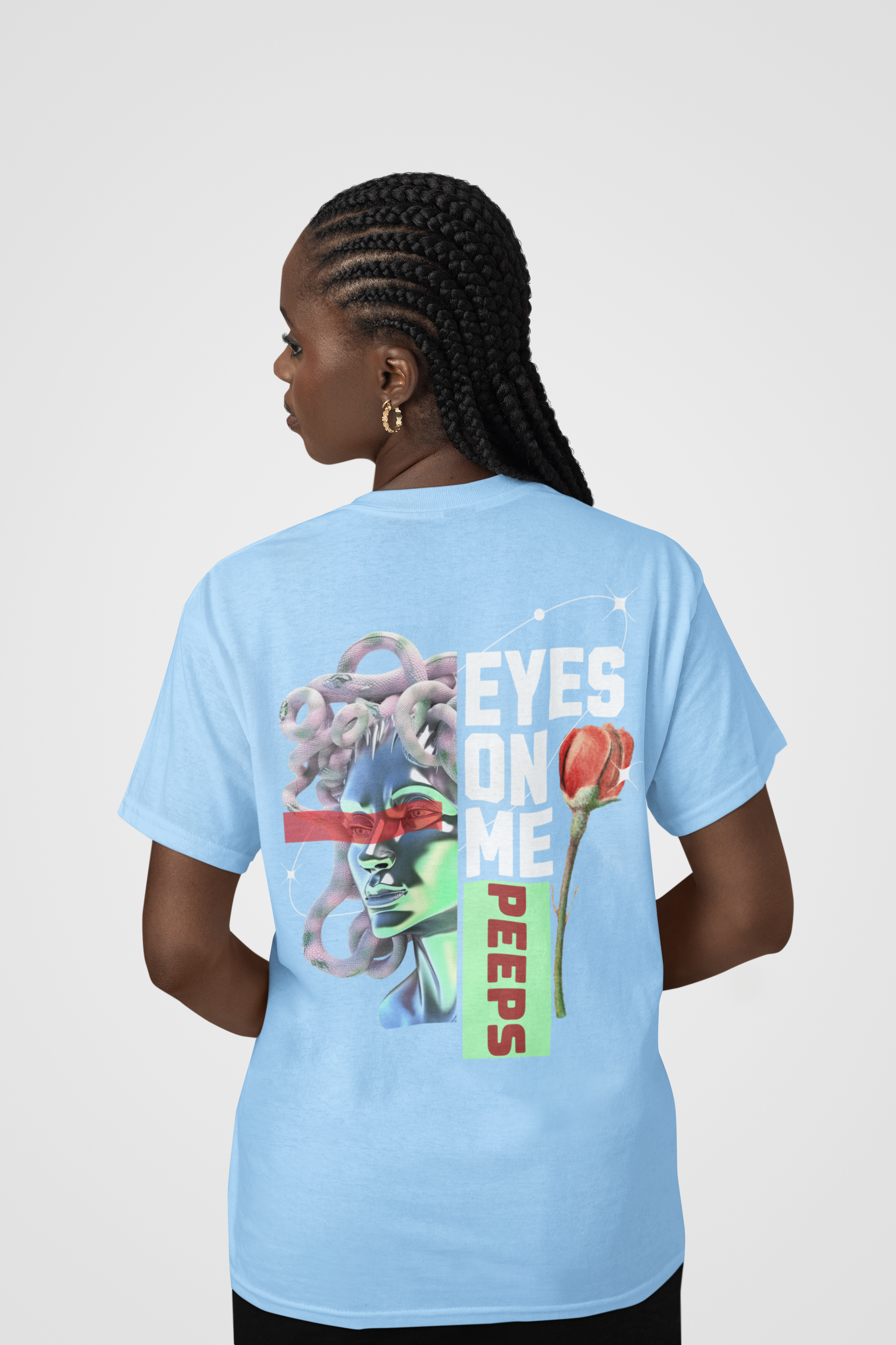 EYES ON ME PEEPS, Oversized Unisex Heavyweight Tee
