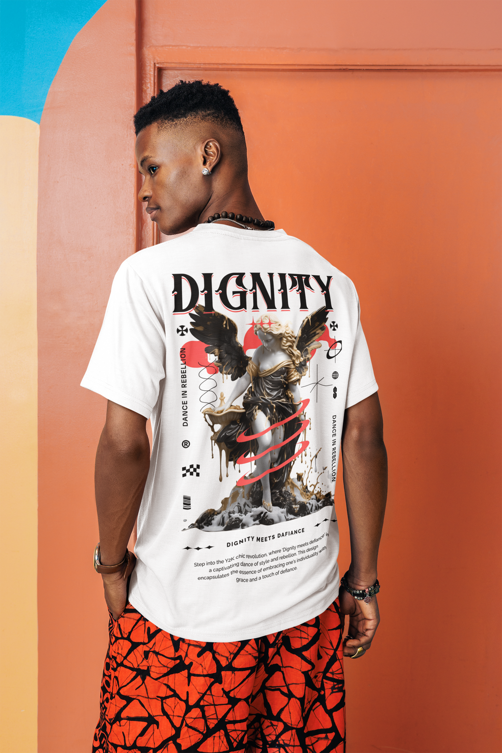DIGNITY meets DAFIANCE, Graphic Oversized Unisex Heavyweight Tee