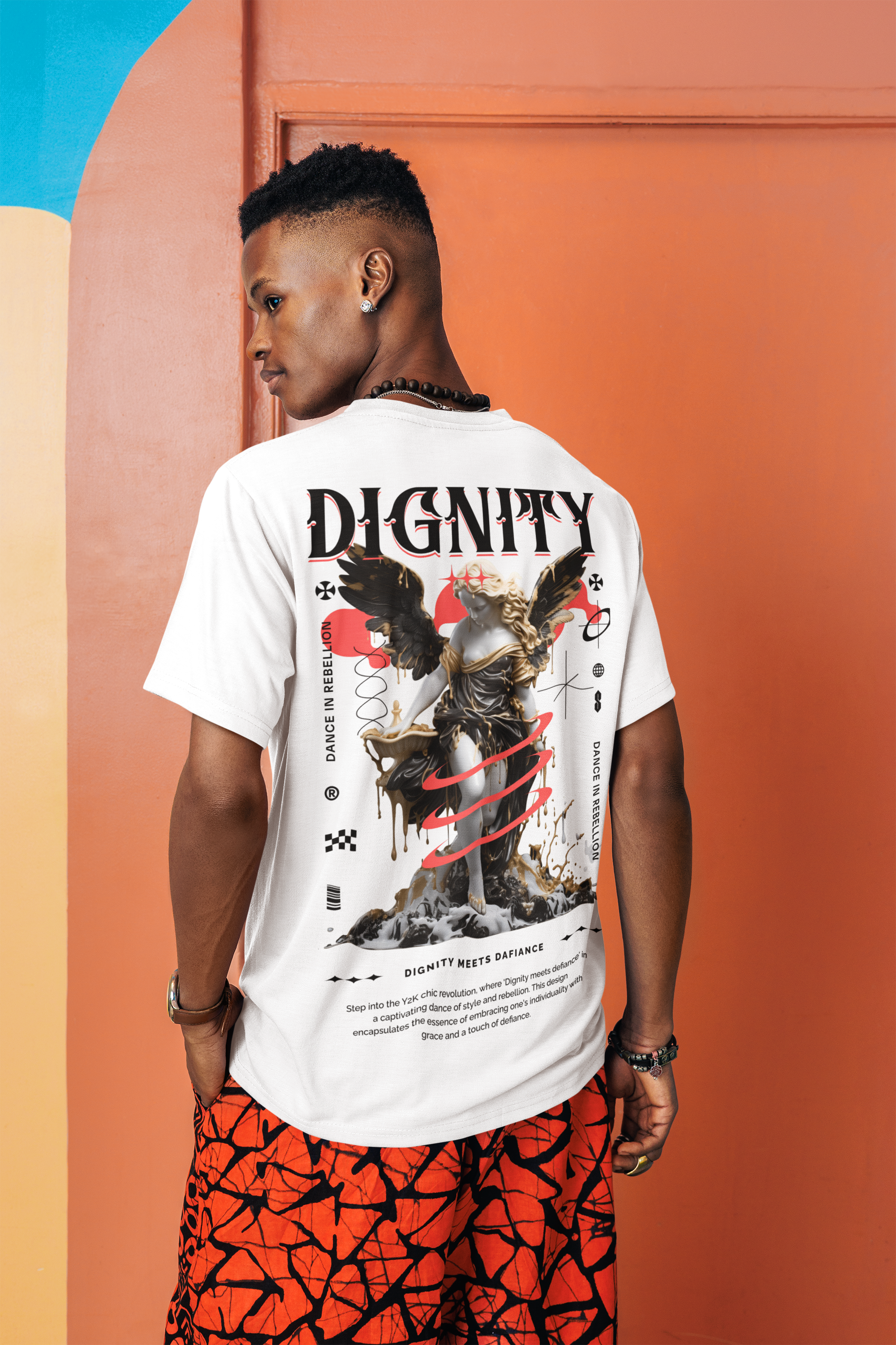 DIGNITY meets DAFIANCE, Graphic Oversized Unisex Heavyweight Tee