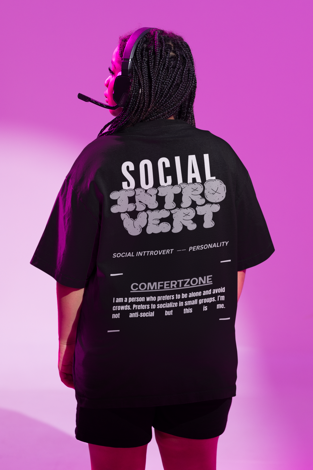 Comfort Zone Oversized Unisex Statement T-Shirt