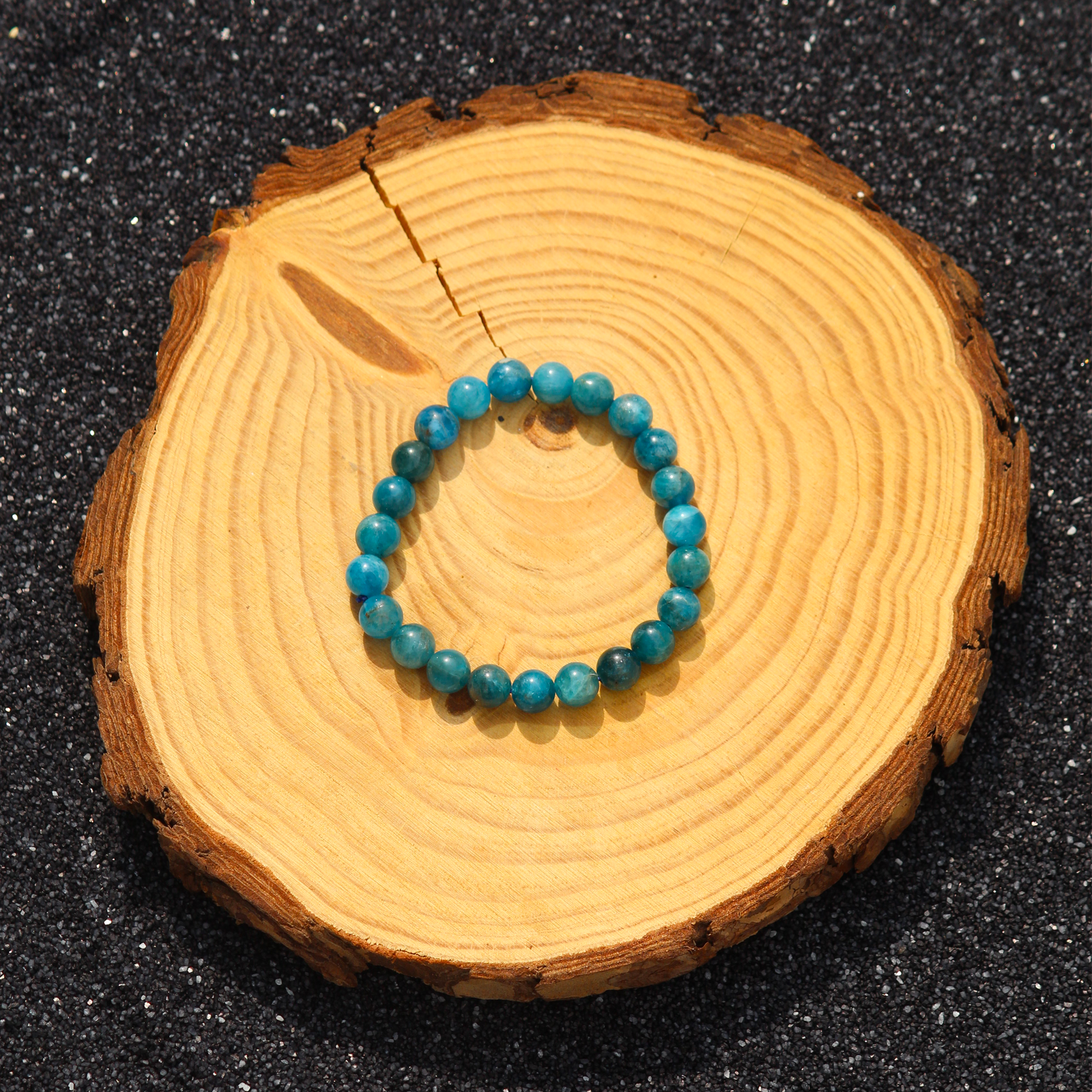 Deep Clarity Blue Apatite Bracelet – Men’s Energy & Focus Jewelry