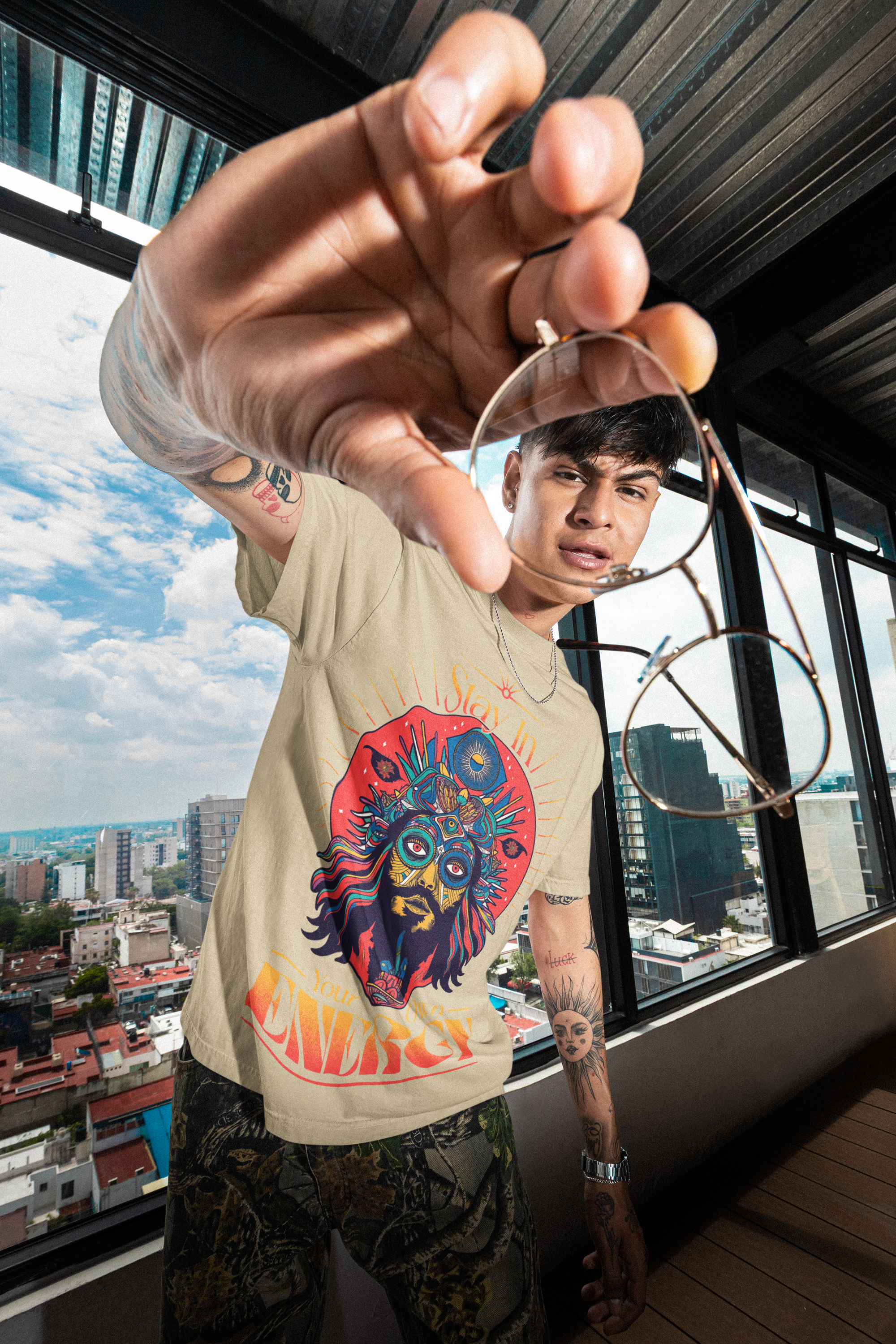 Stay in your own ENERGY, Unisex Oversized Heavyweight Tee