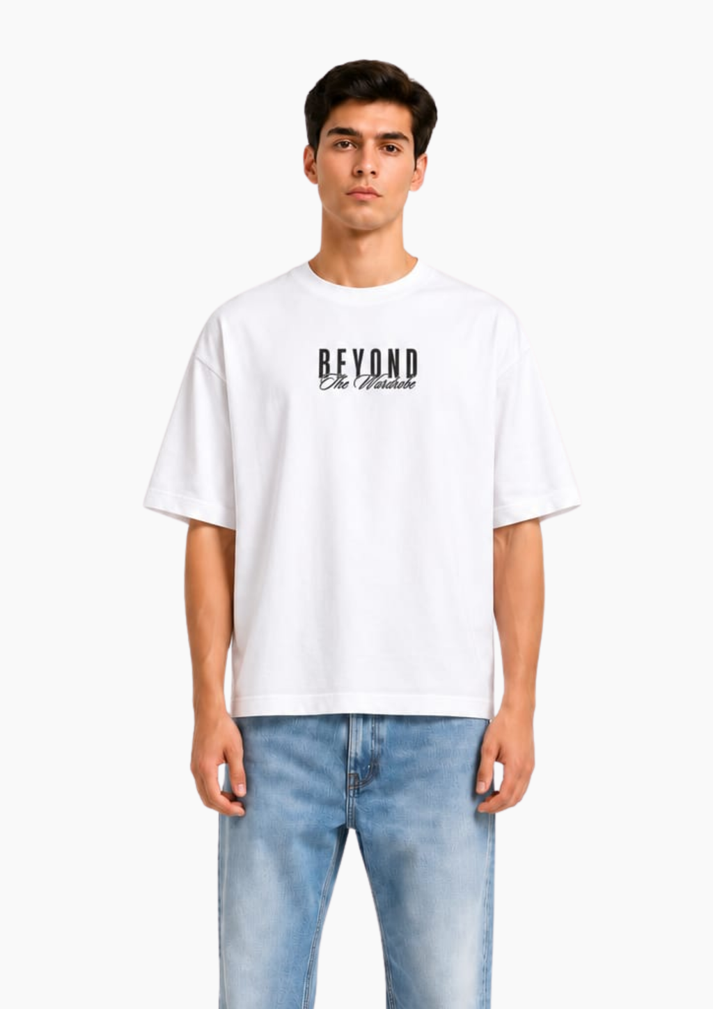 DIGNITY meets DAFIANCE oversized tee - male model front