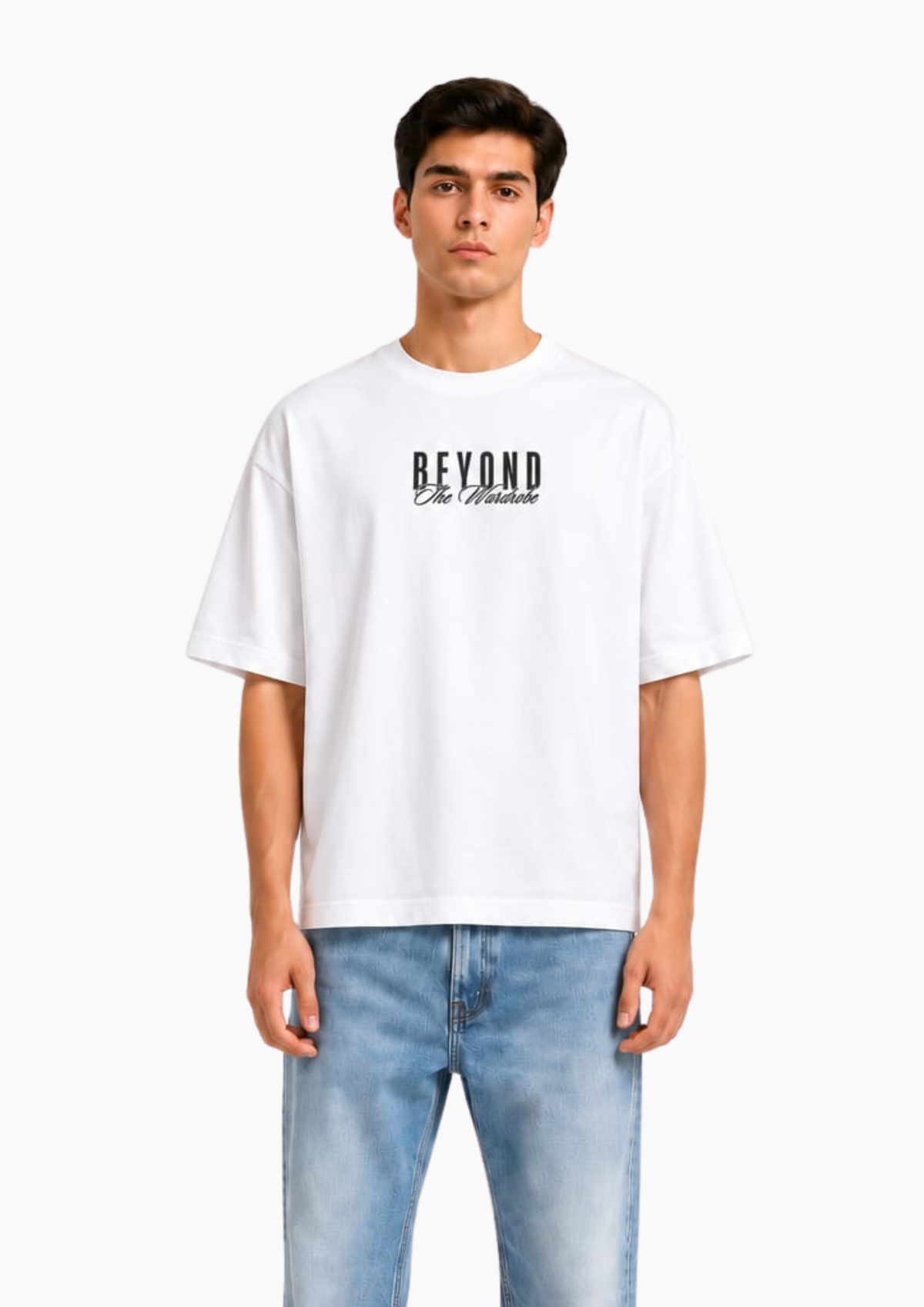 DIGNITY meets DAFIANCE oversized tee - male model front