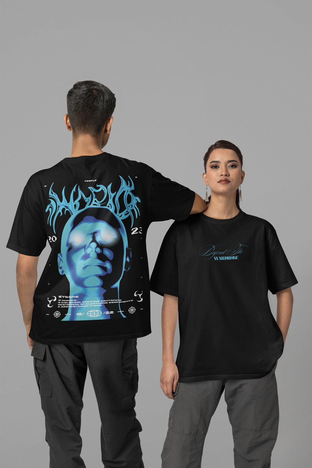 Techcore Mindset, Graphic Oversized Unisex Heavyweight Tee