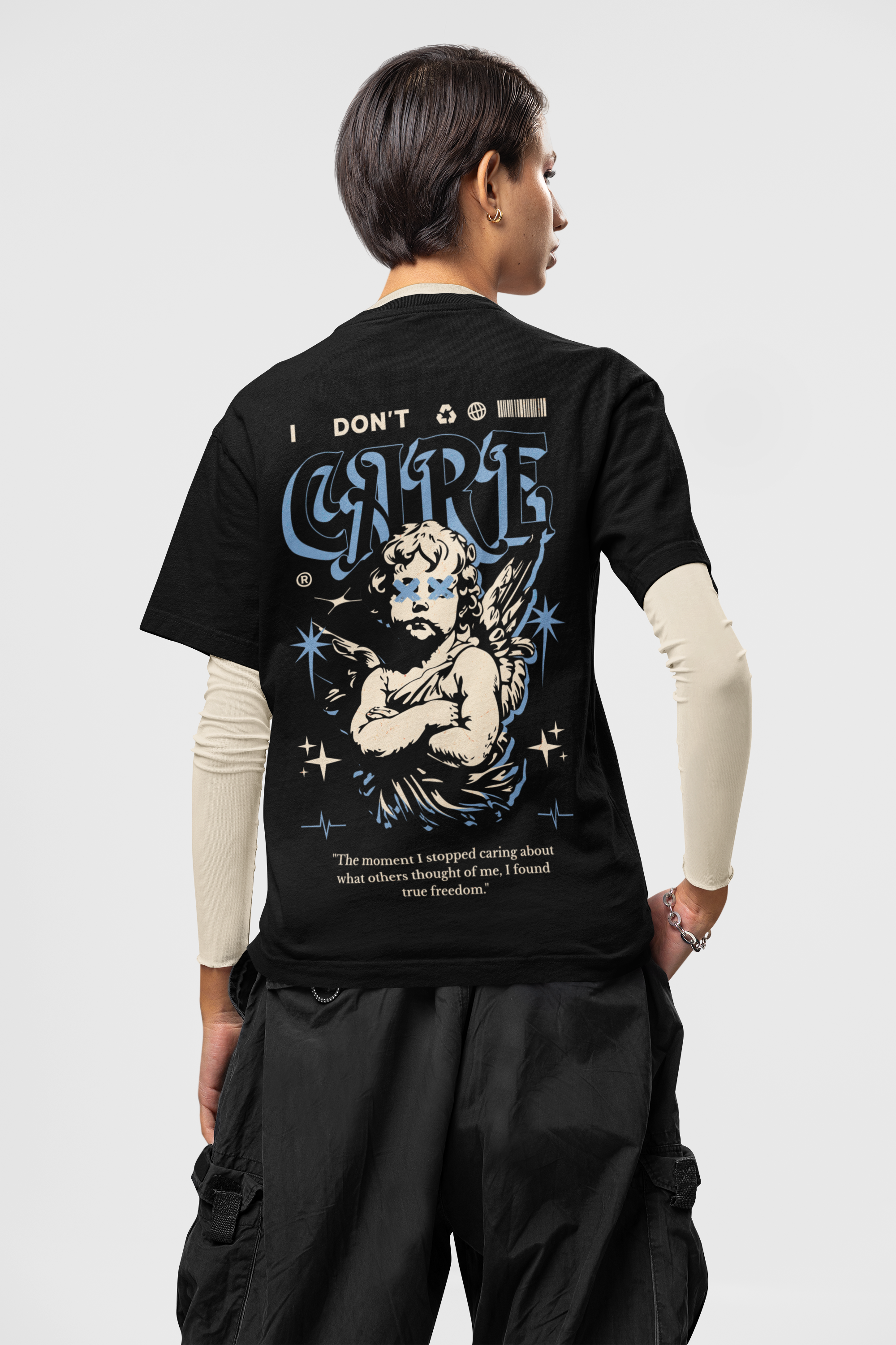 I Don't Care Cherub, Graphic Unisex Tee