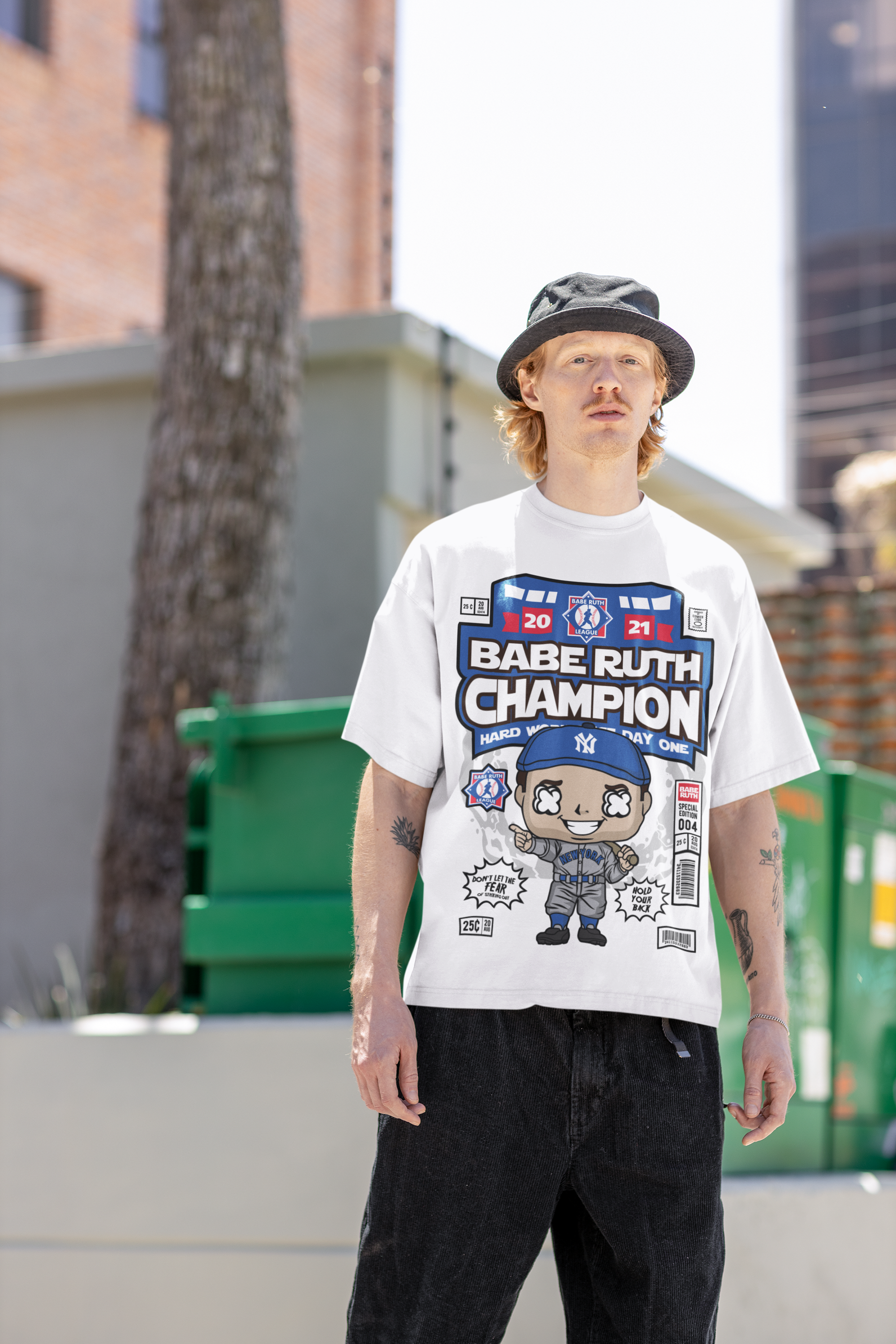 Babe Ruth Champion Graphic Oversized Tee