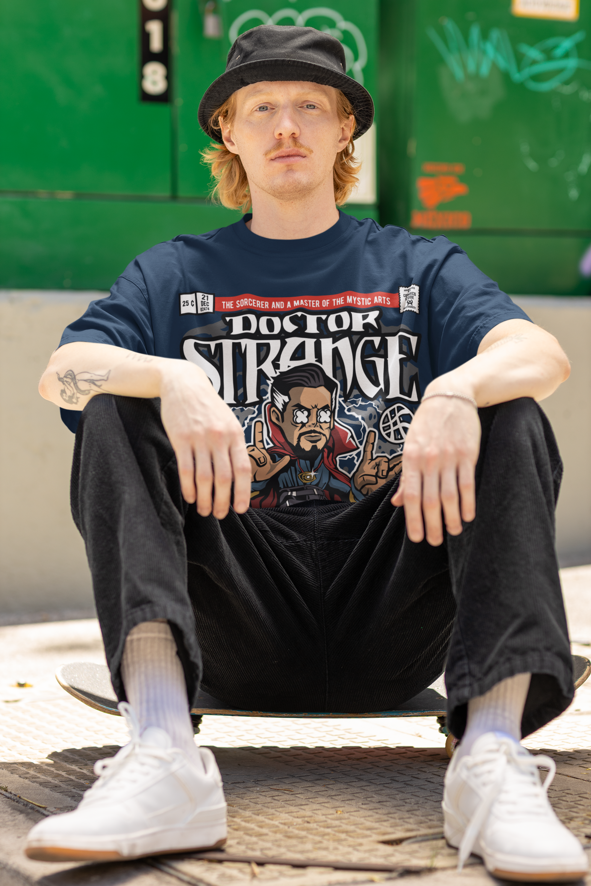 Doctor Strange Comic Graphic Unisex Oversized Tee