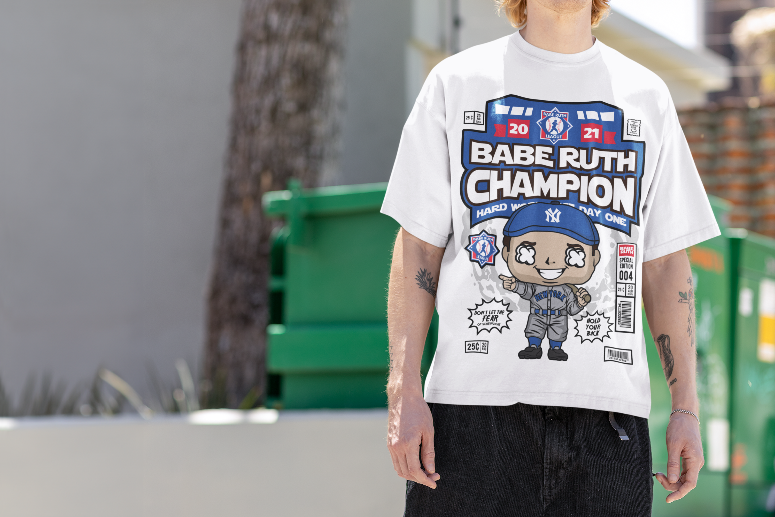 Babe Ruth Champion Graphic Oversized Tee