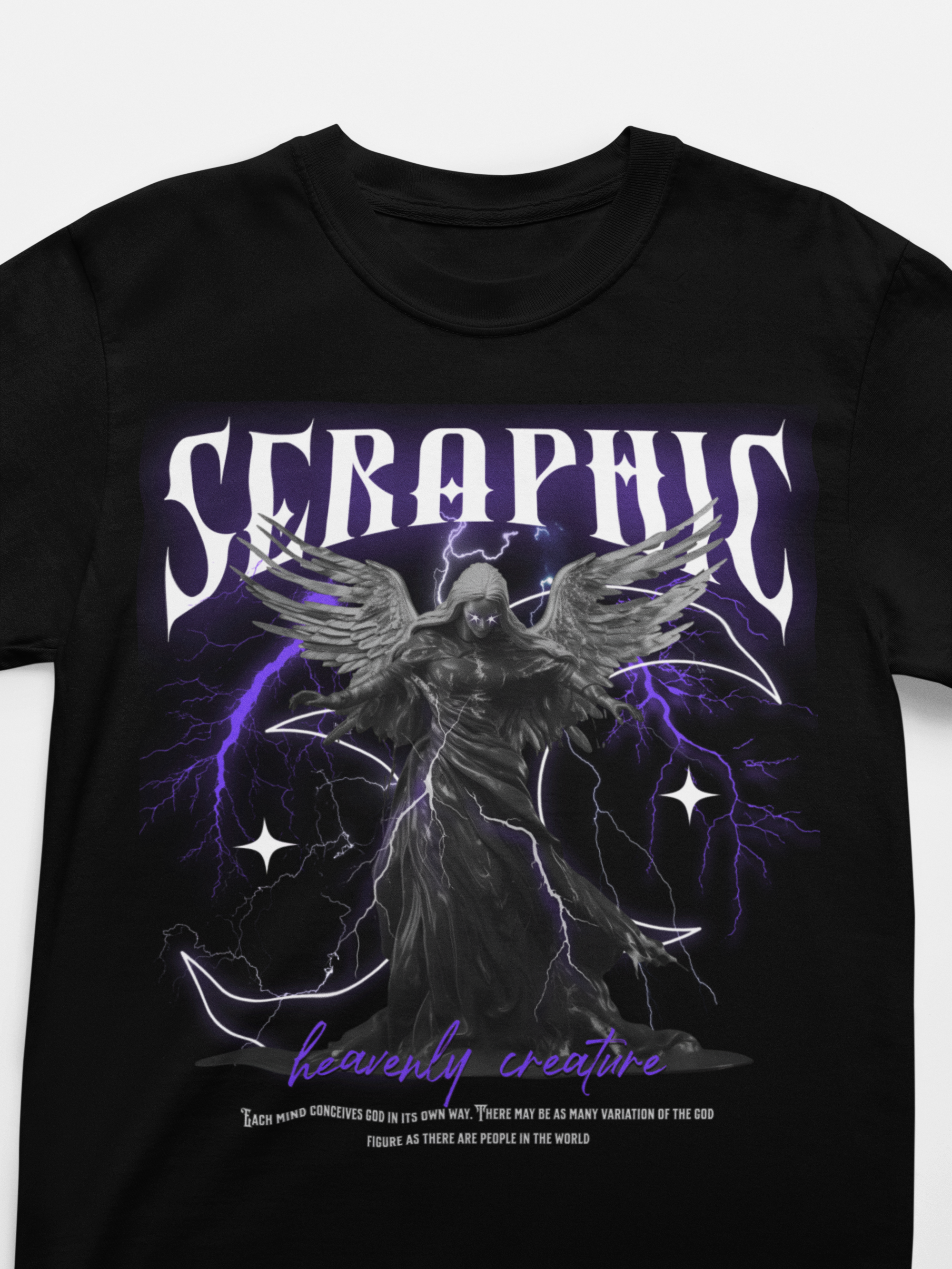 SERAPHIC, Oversized Unisex Graphic Heavyweight Tee
