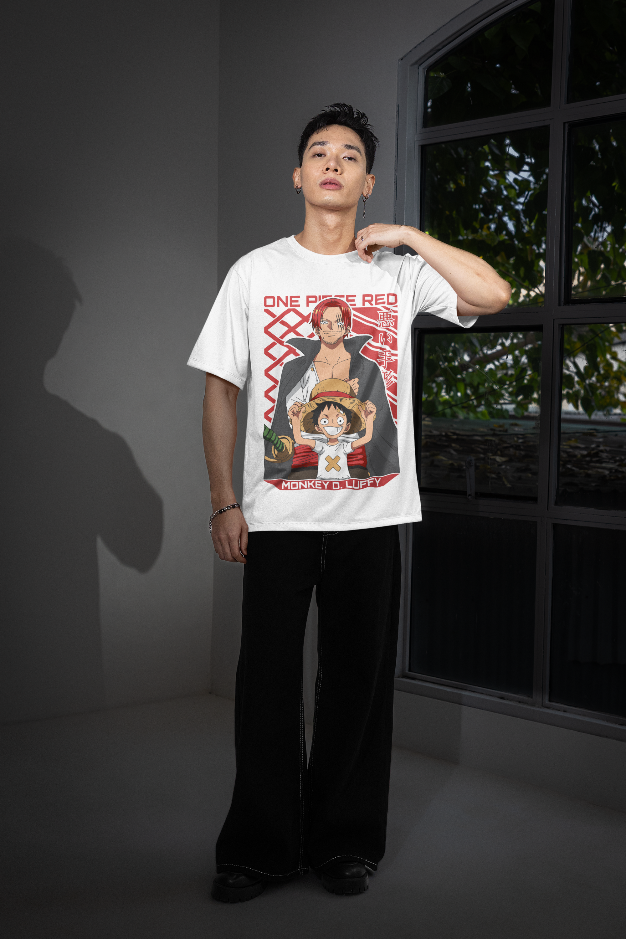 One Piece RED: Shanks & Luffy Legacy Oversized Unisex T-Shirt