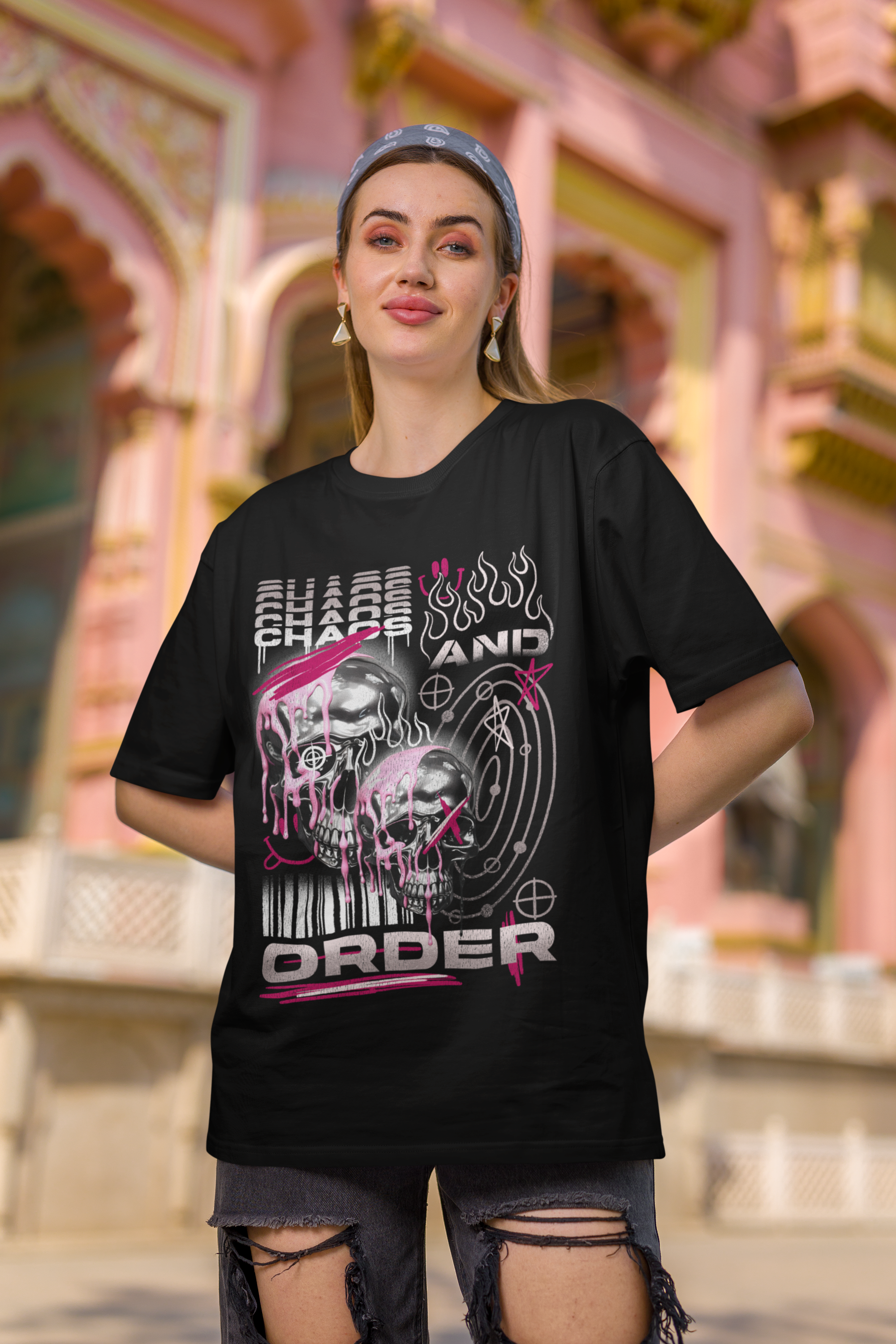 Chaos and Order, Oversized Unisex Tee