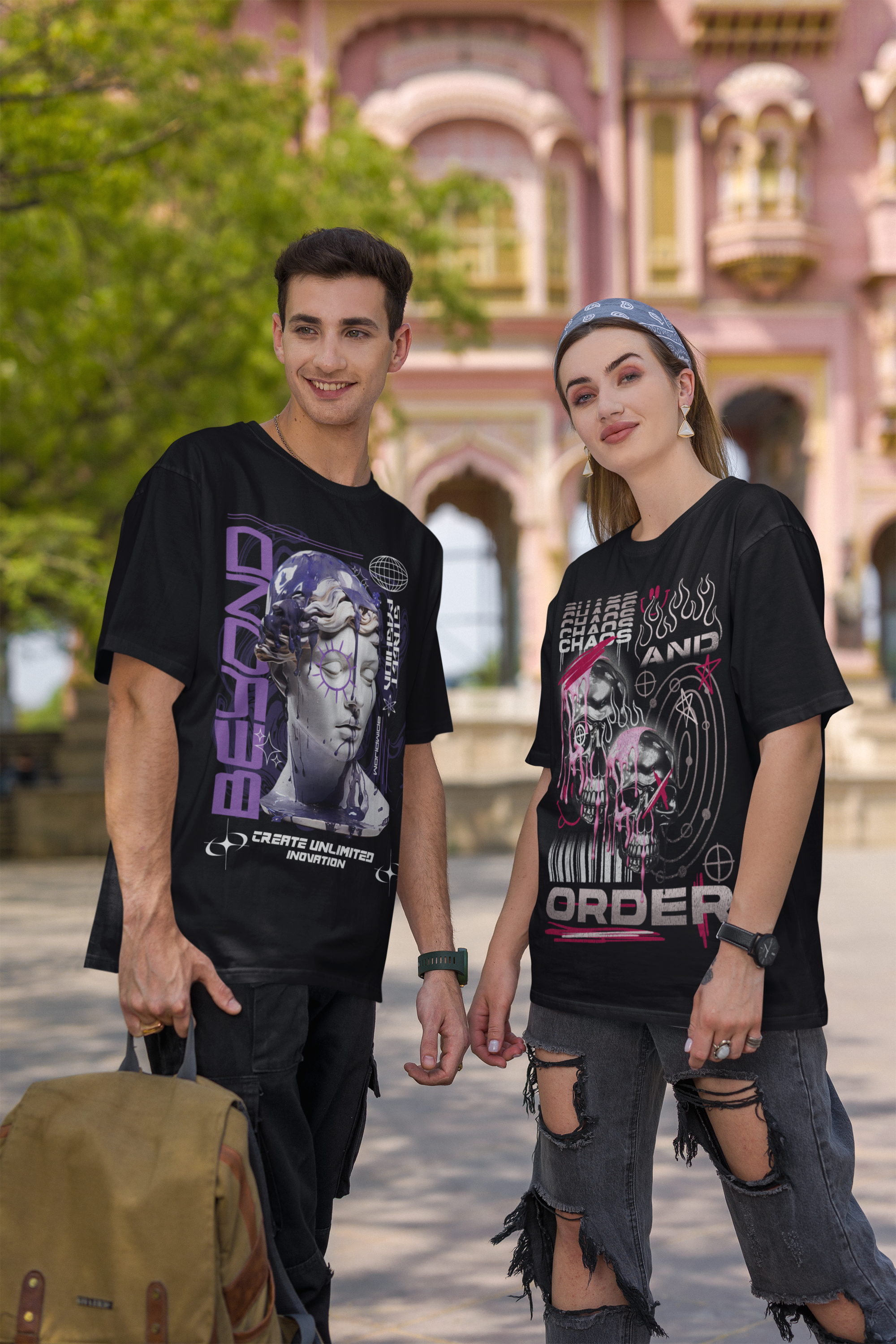 Chaos and Order, Oversized Unisex Tee