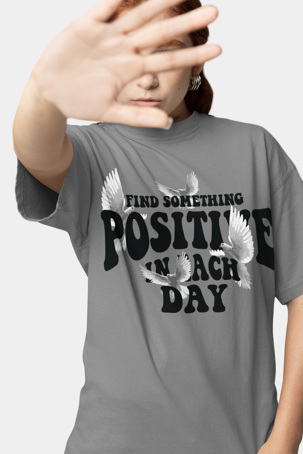 POSITIVITY, Unisex Oversized Heavyweight Tee