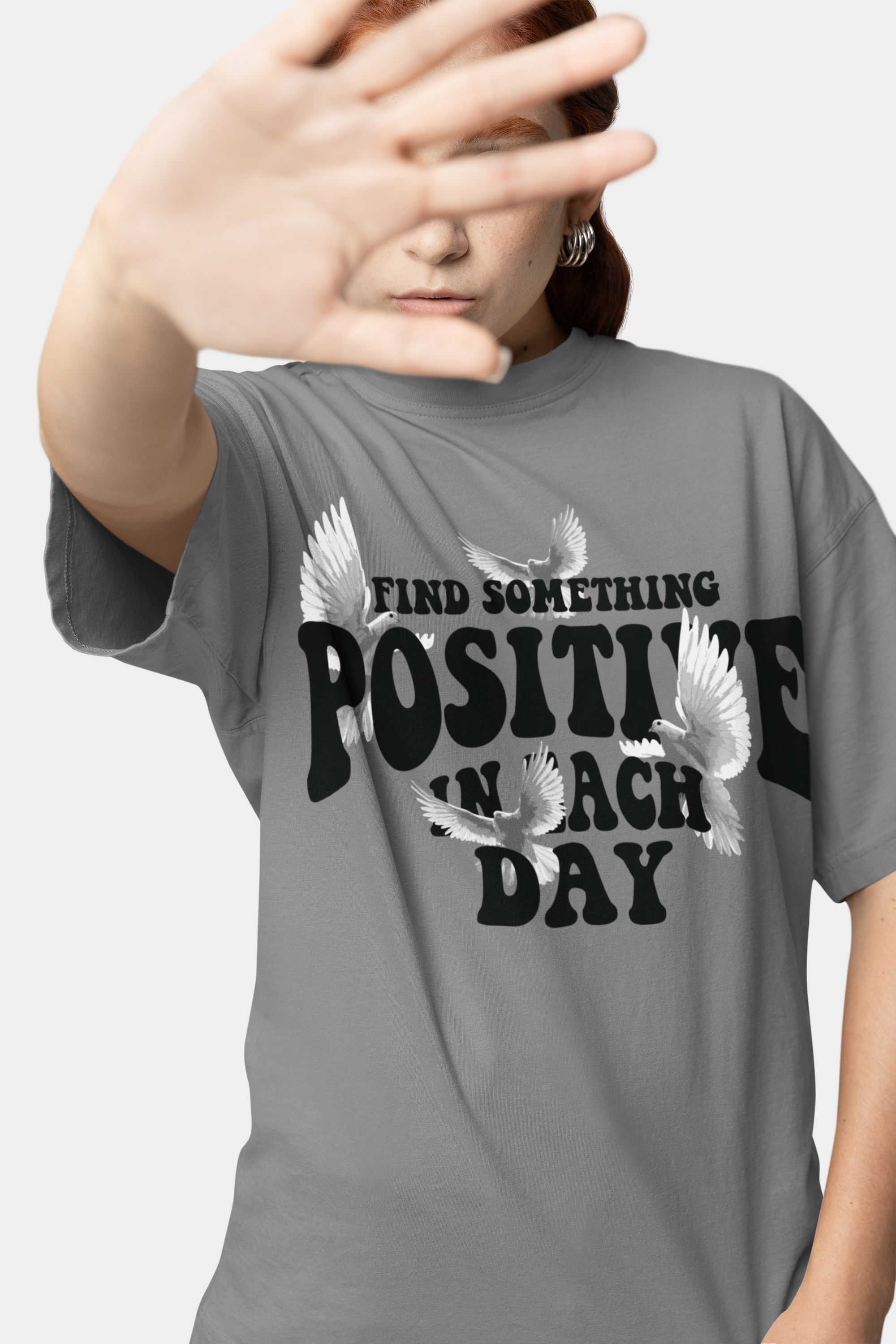 POSITIVITY, Unisex Oversized Heavyweight Tee