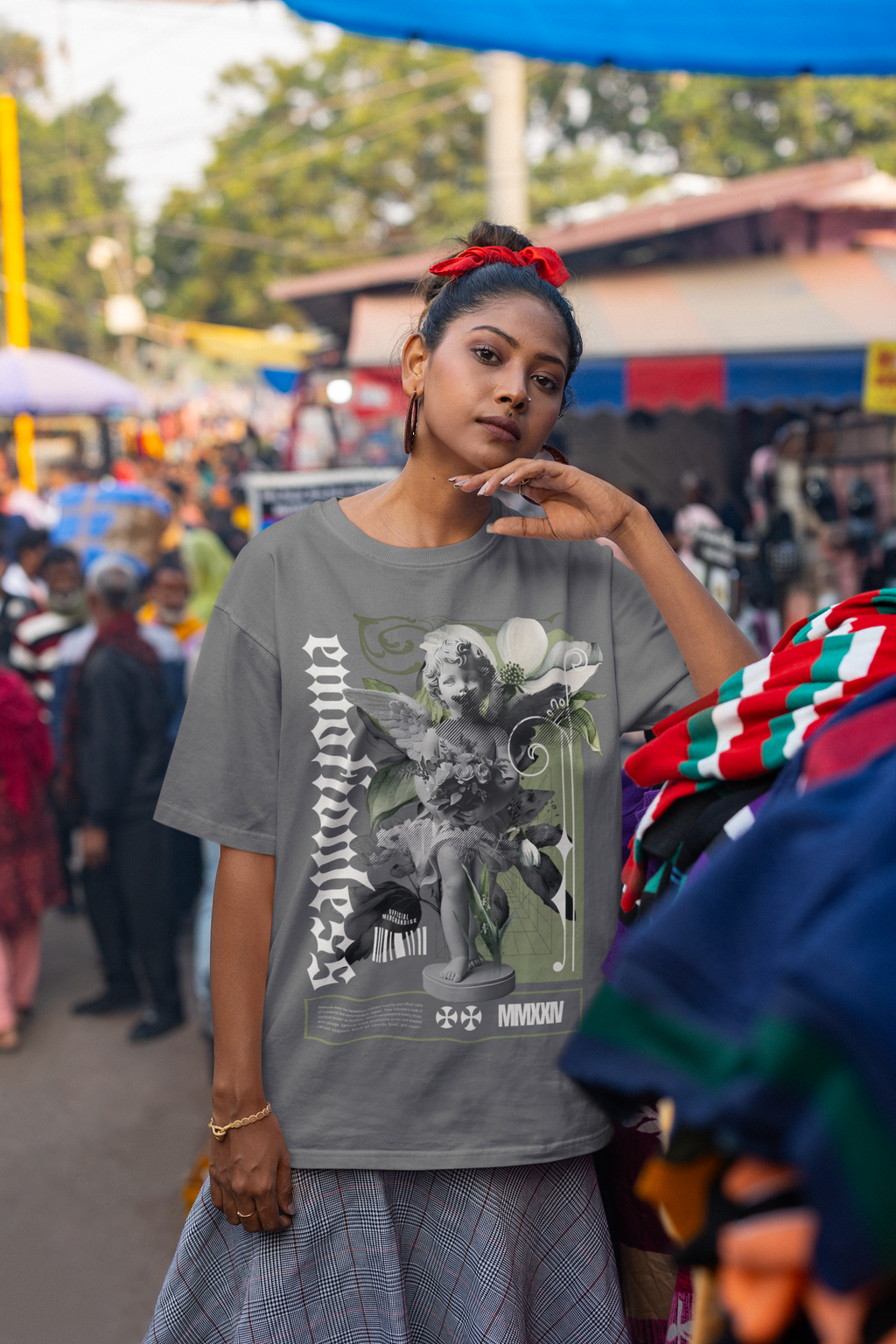 EUPHORIA stylized GOTHIC, Oversized Unisex Heavyweight Tee