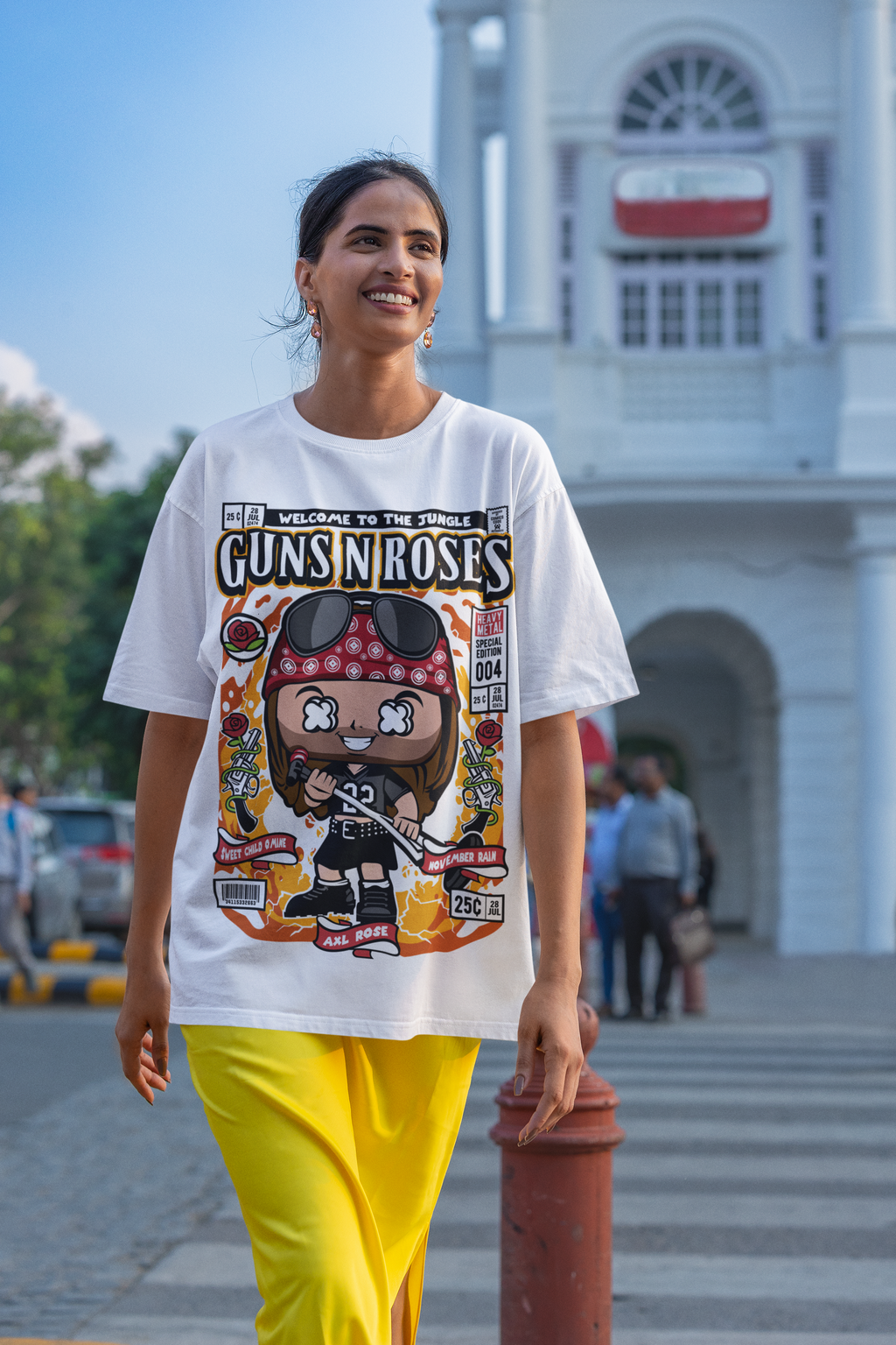 Guns N’ Roses Comic Graphic Unisex Oversized Tee