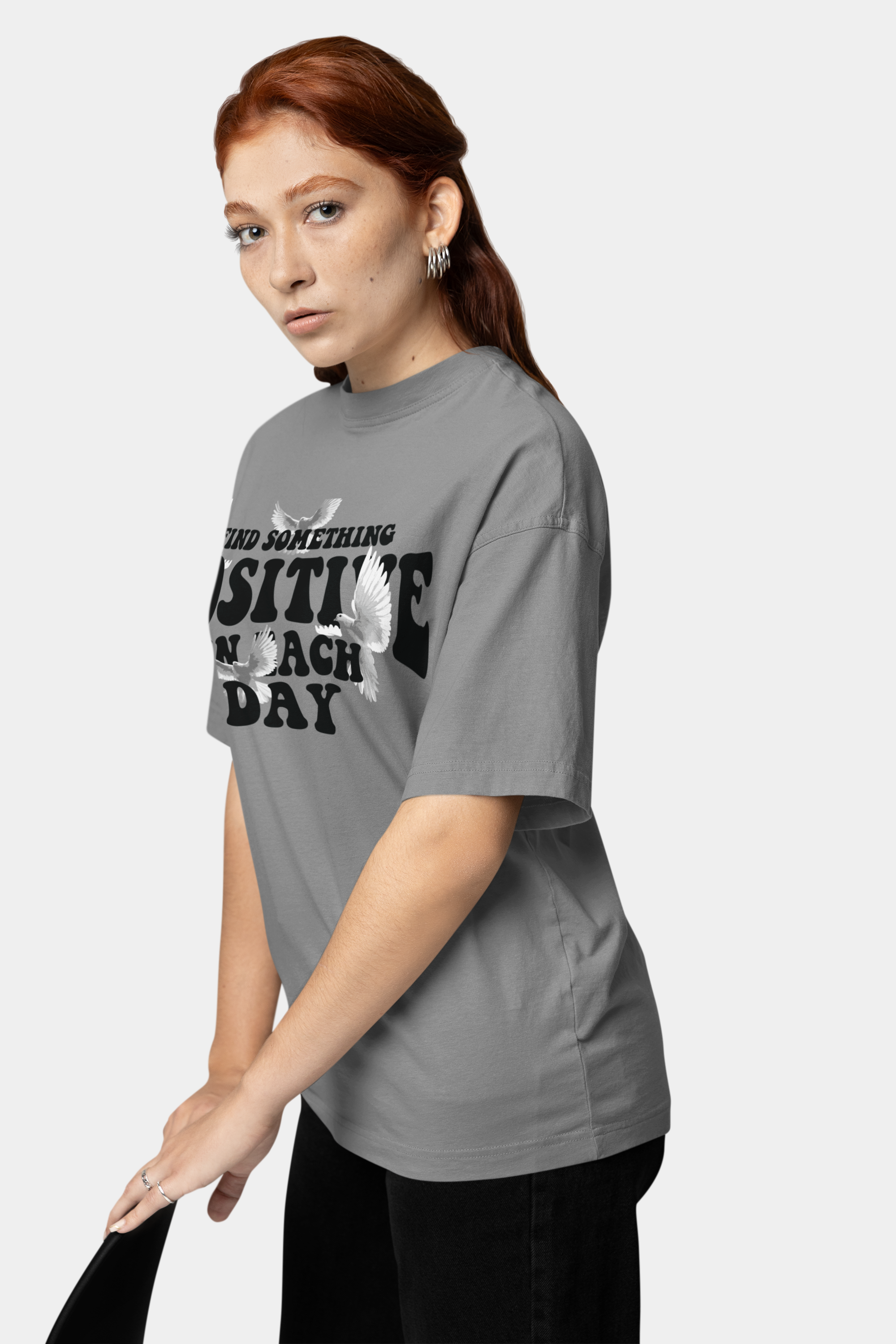POSITIVITY, Unisex Oversized Heavyweight Tee