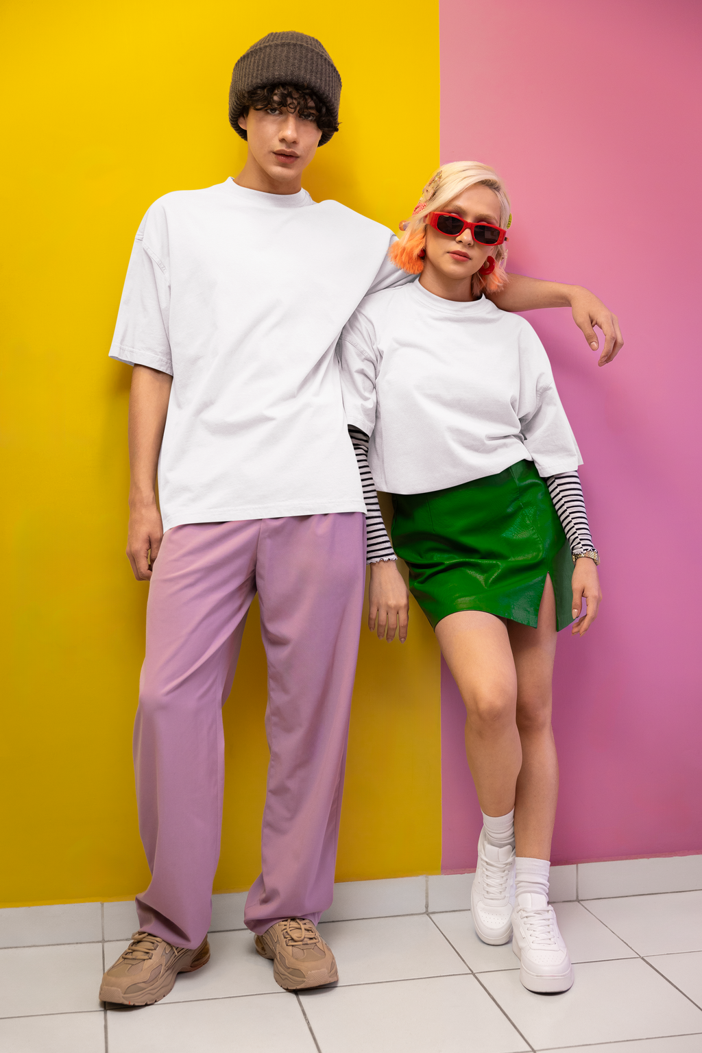 Urban Edge Heavyweight Plain Oversized Unisex T-Shirt – White
