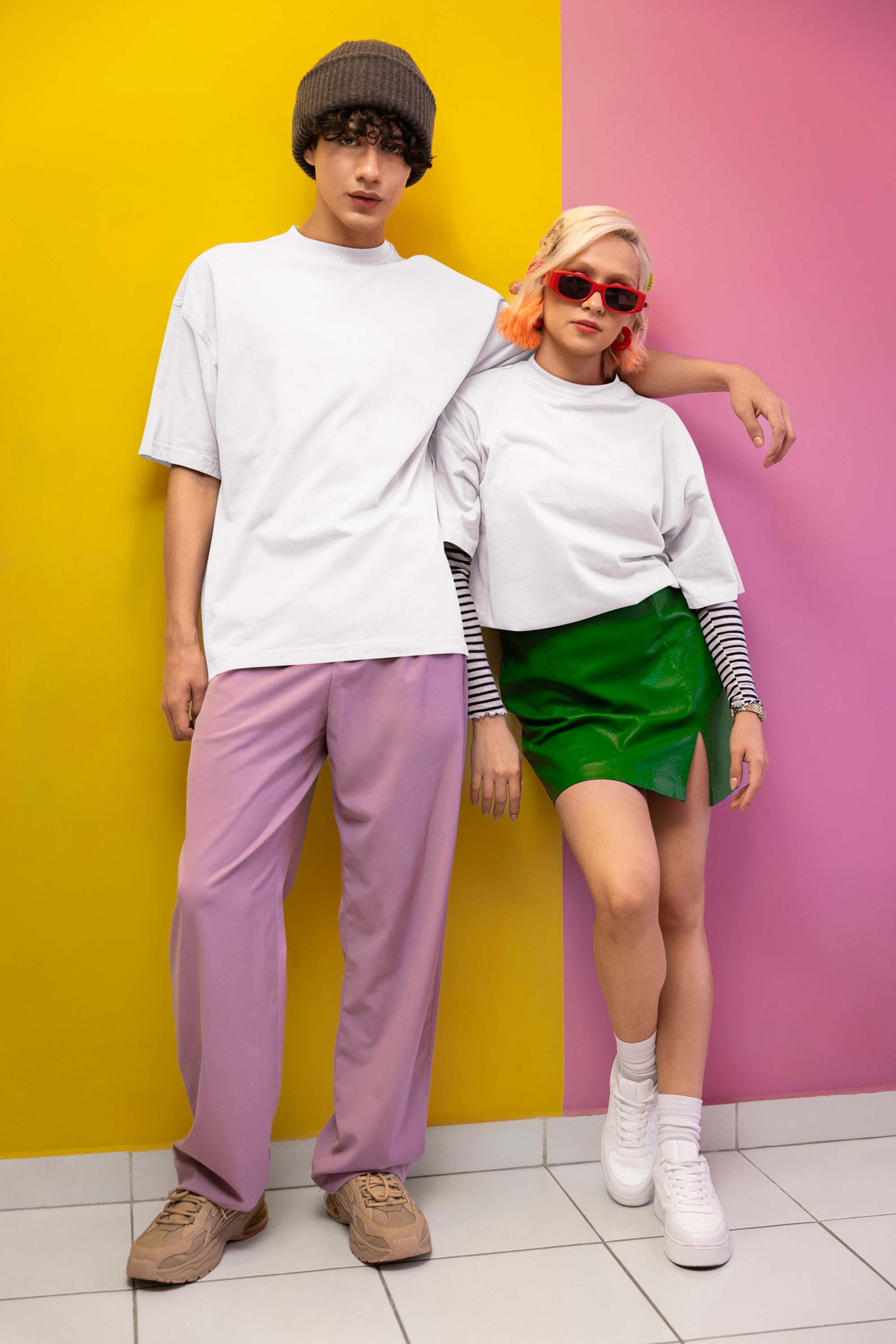 Urban Edge Heavyweight Plain Oversized Unisex T-Shirt – White