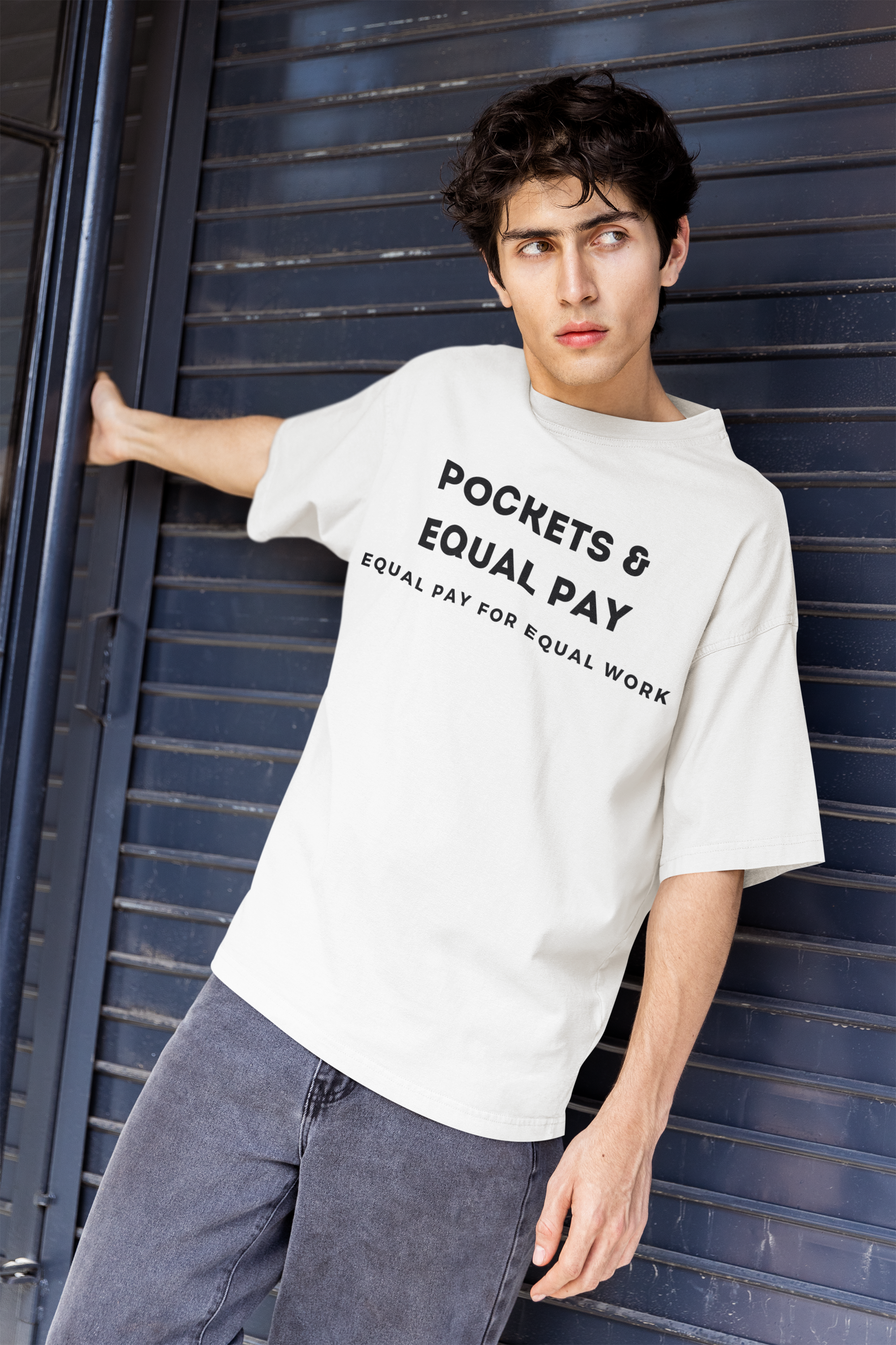 Pay & Pocket Statement Oversized Unisex T-Shirt
