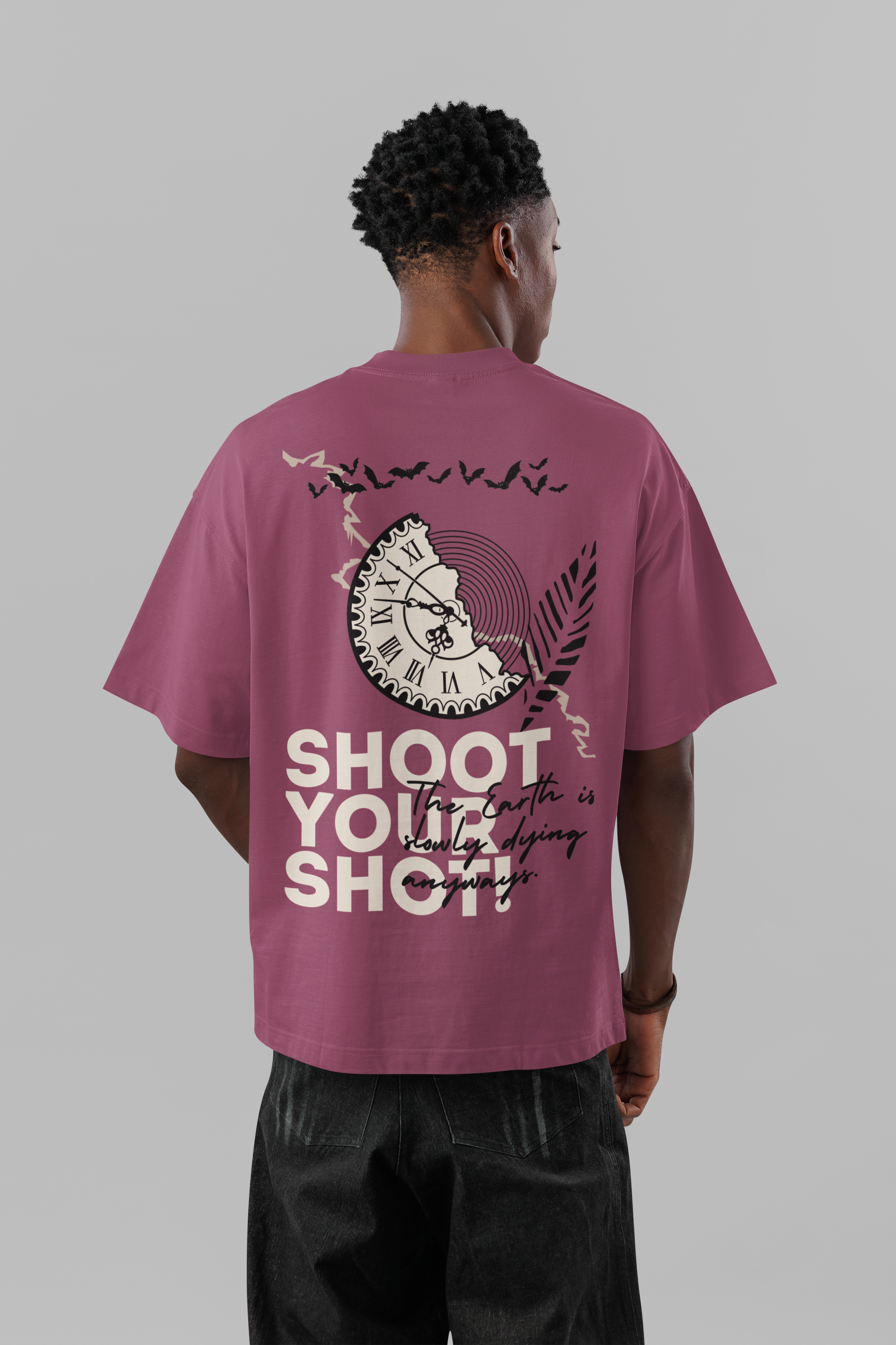 Seize The Moment Graphic Oversized Unisex T-Shirt